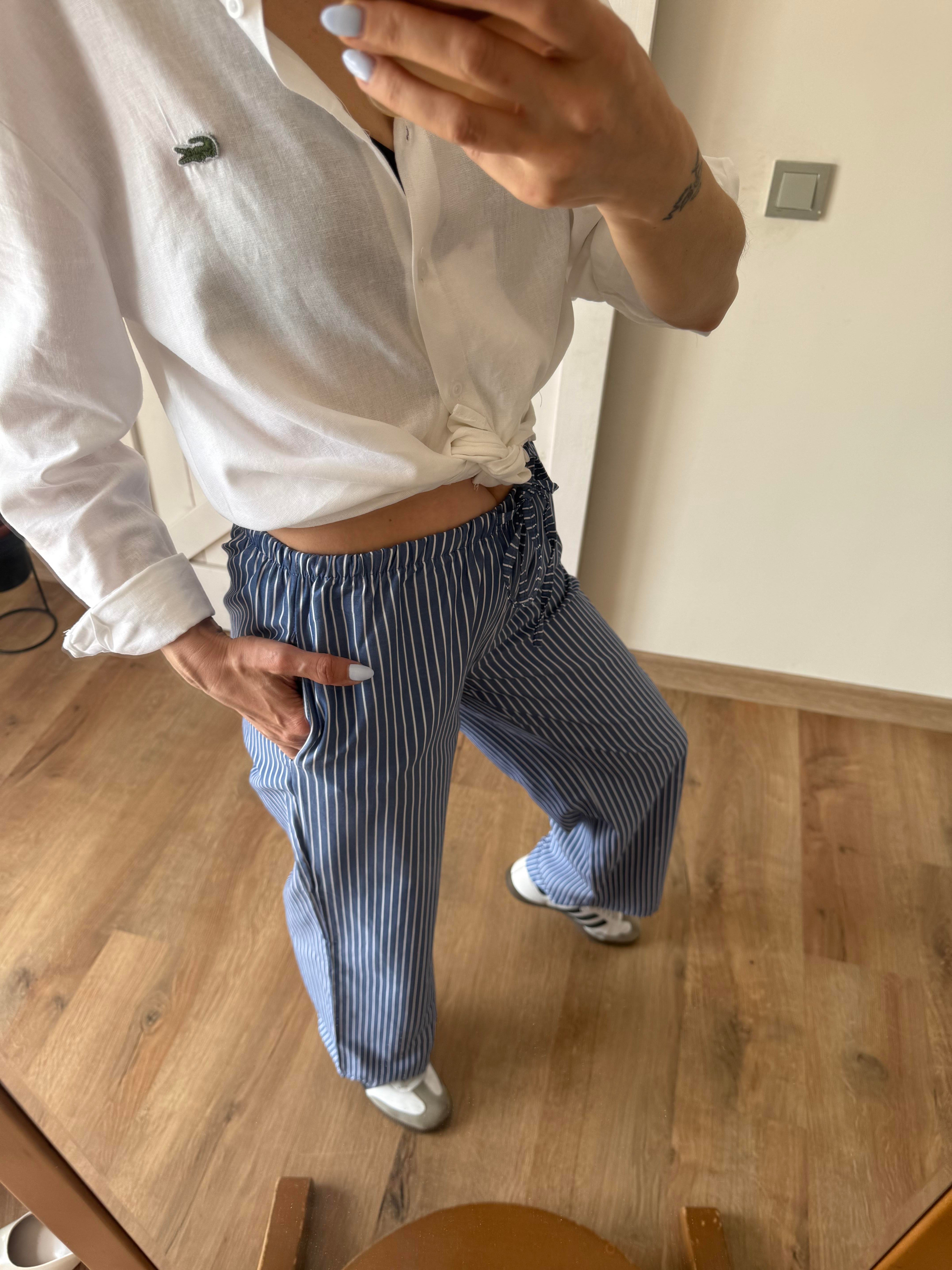 Buzzy Çizgili Beli Lastikli Pantolon