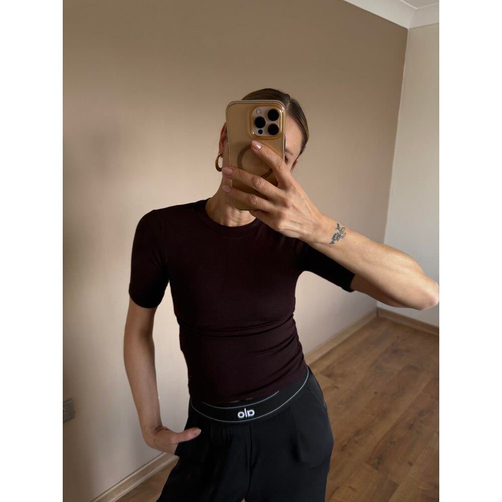 Buzzy Kahverengi Yarım Kol Body