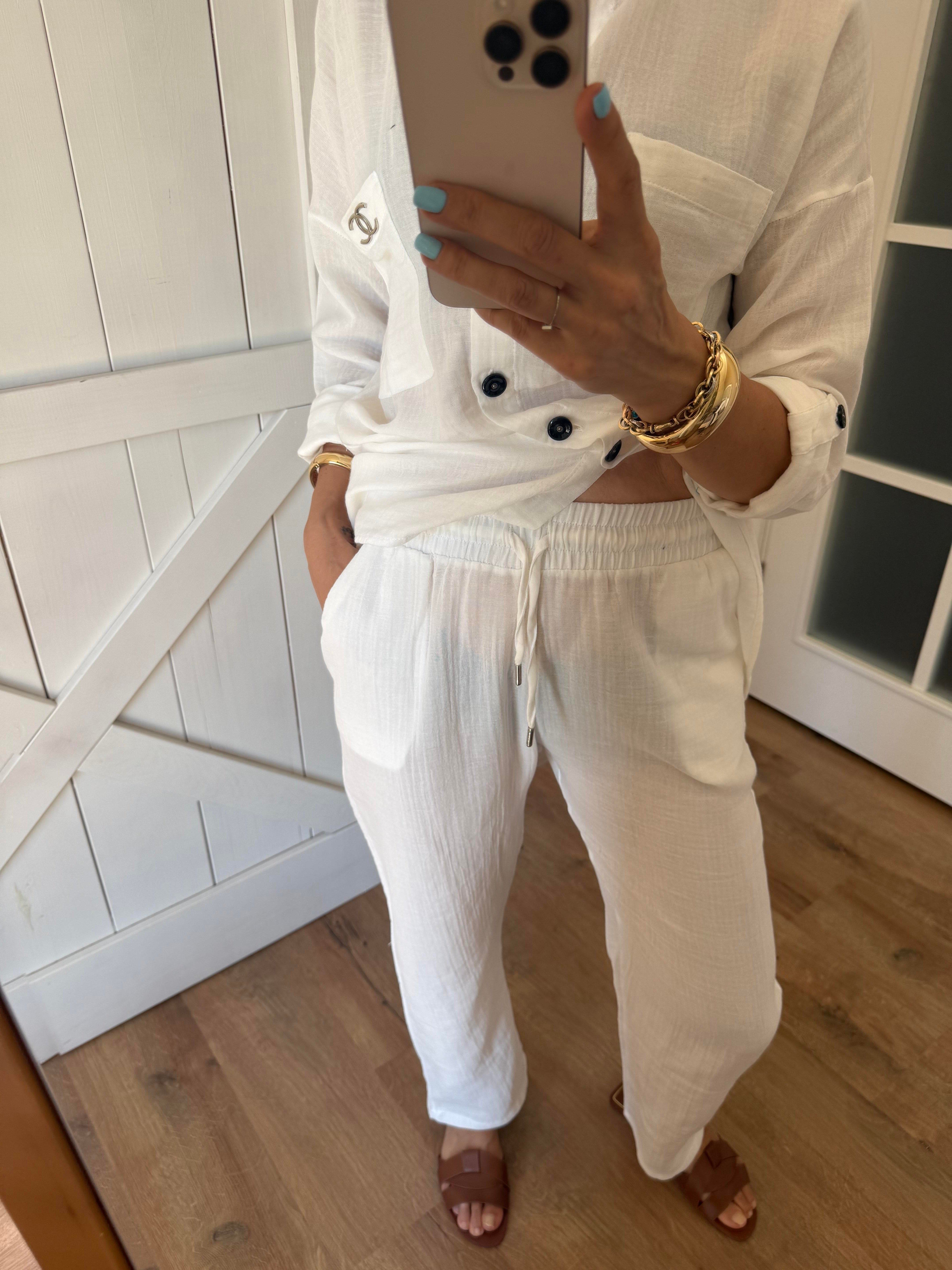 Ch Beyaz Gömlek Pantolon Takım