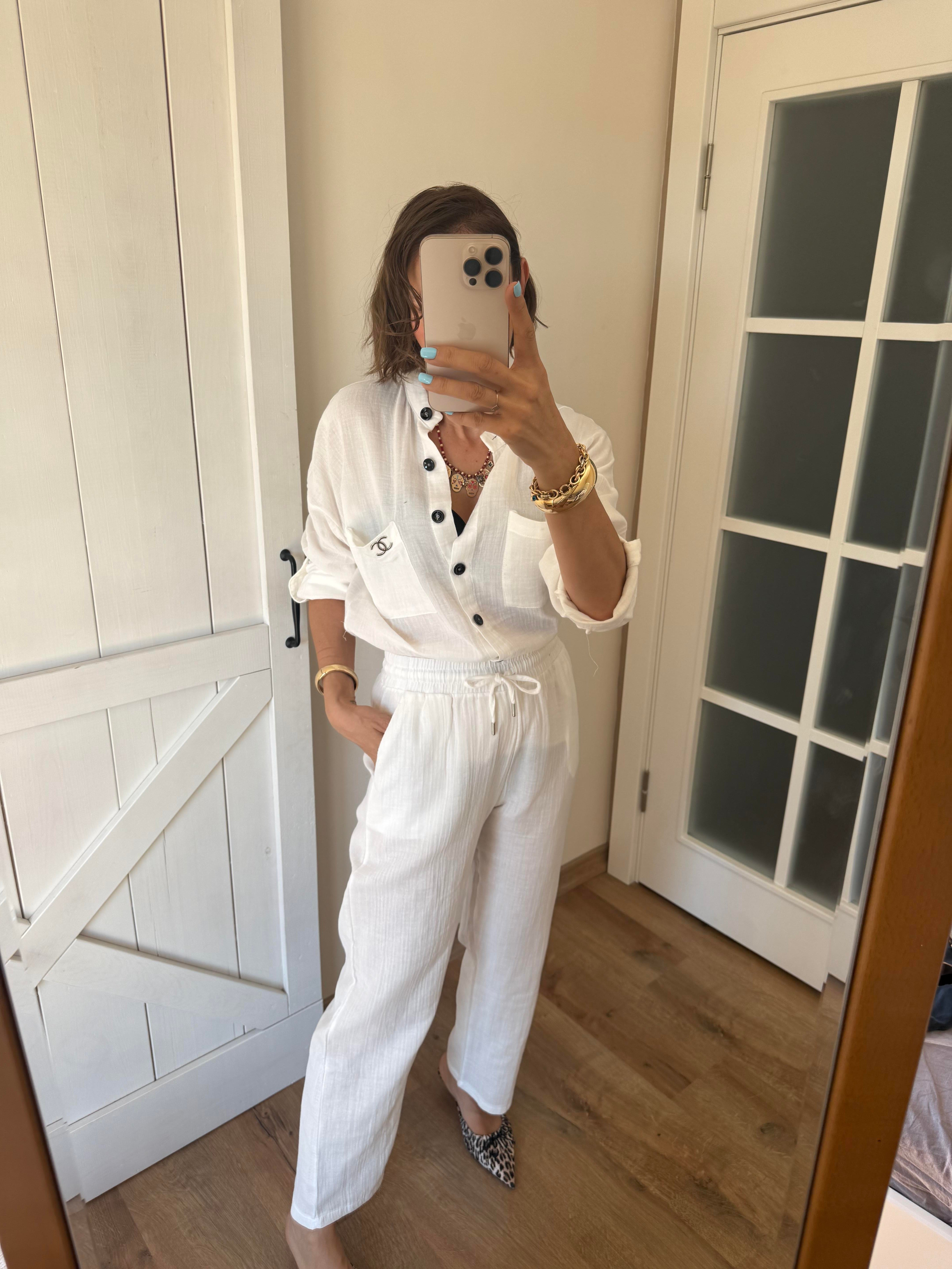 Ch Beyaz Gömlek Pantolon Takım