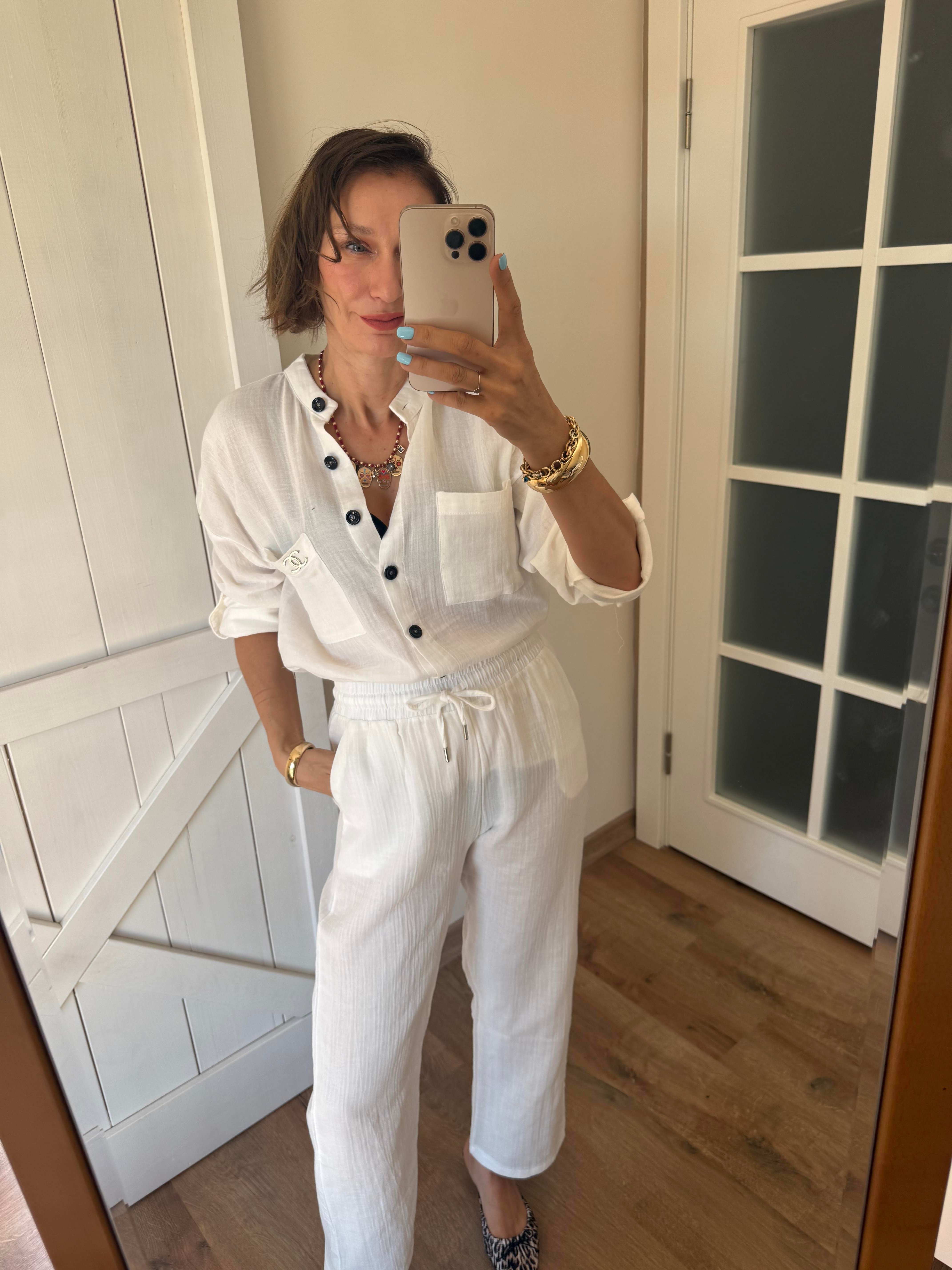 Ch Beyaz Gömlek Pantolon Takım