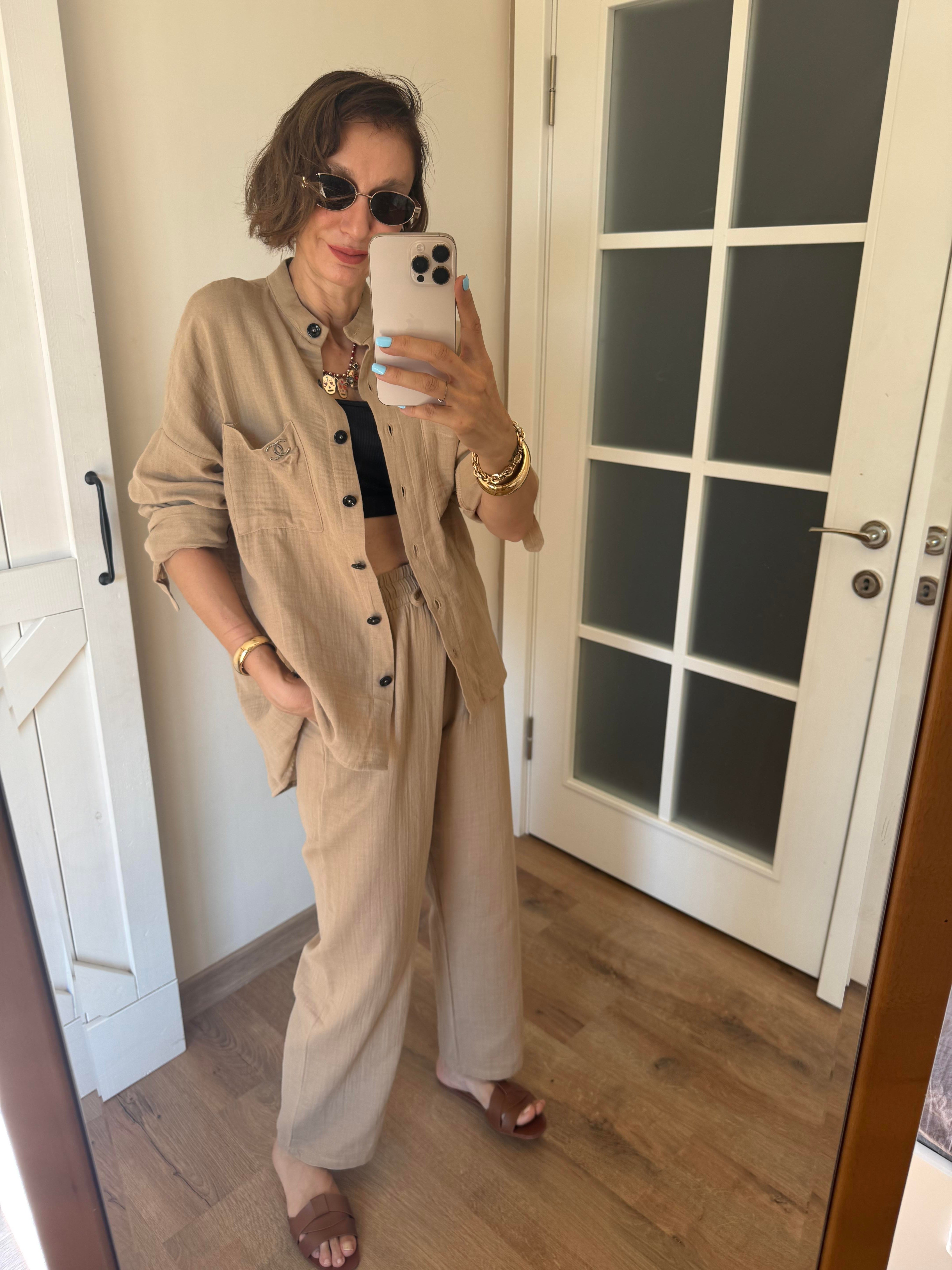 Ch Kum Gömlek Pantolon Premium Takım