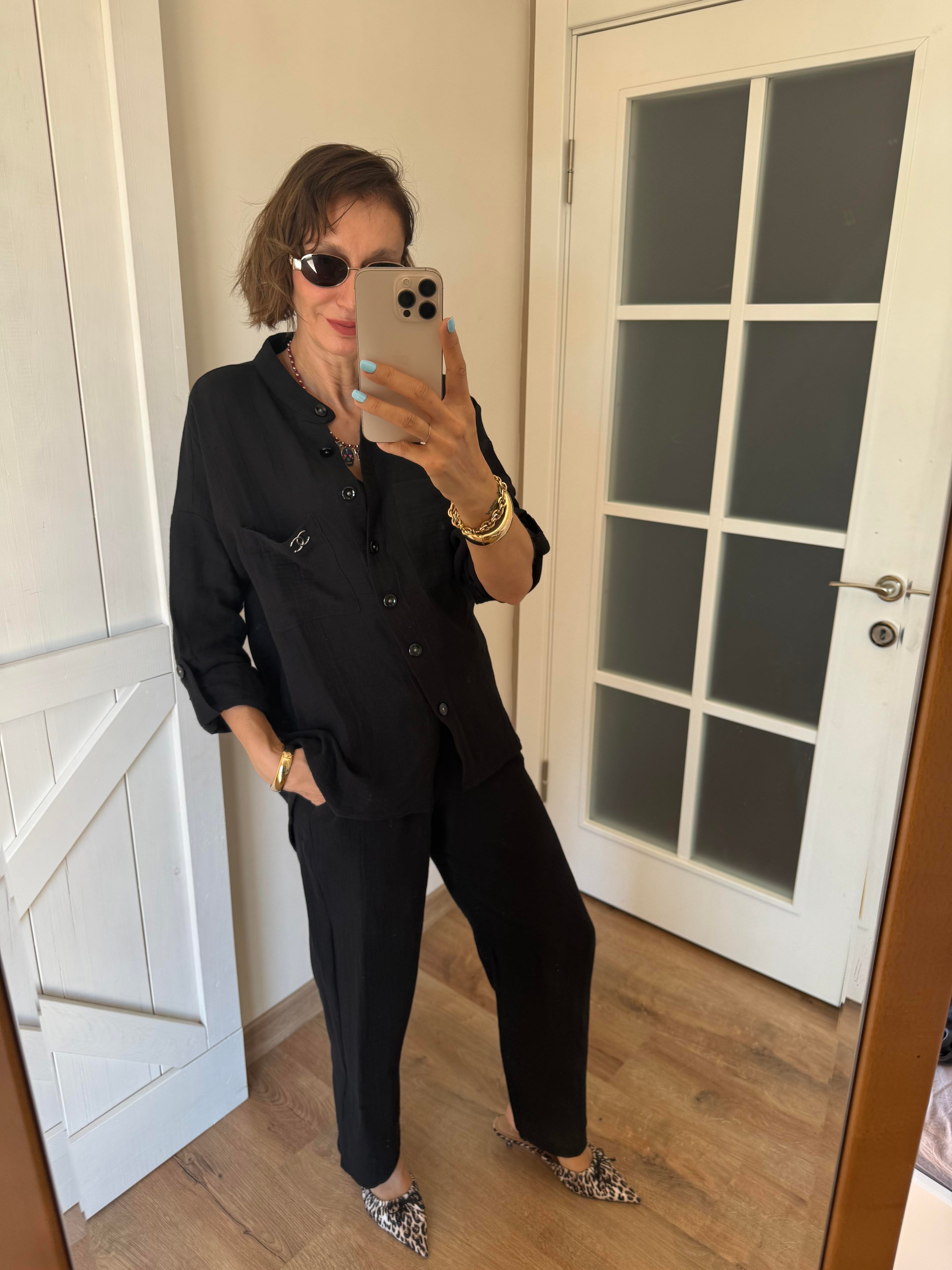 Ch Premium Siyah Gömlek Pantolon Takım