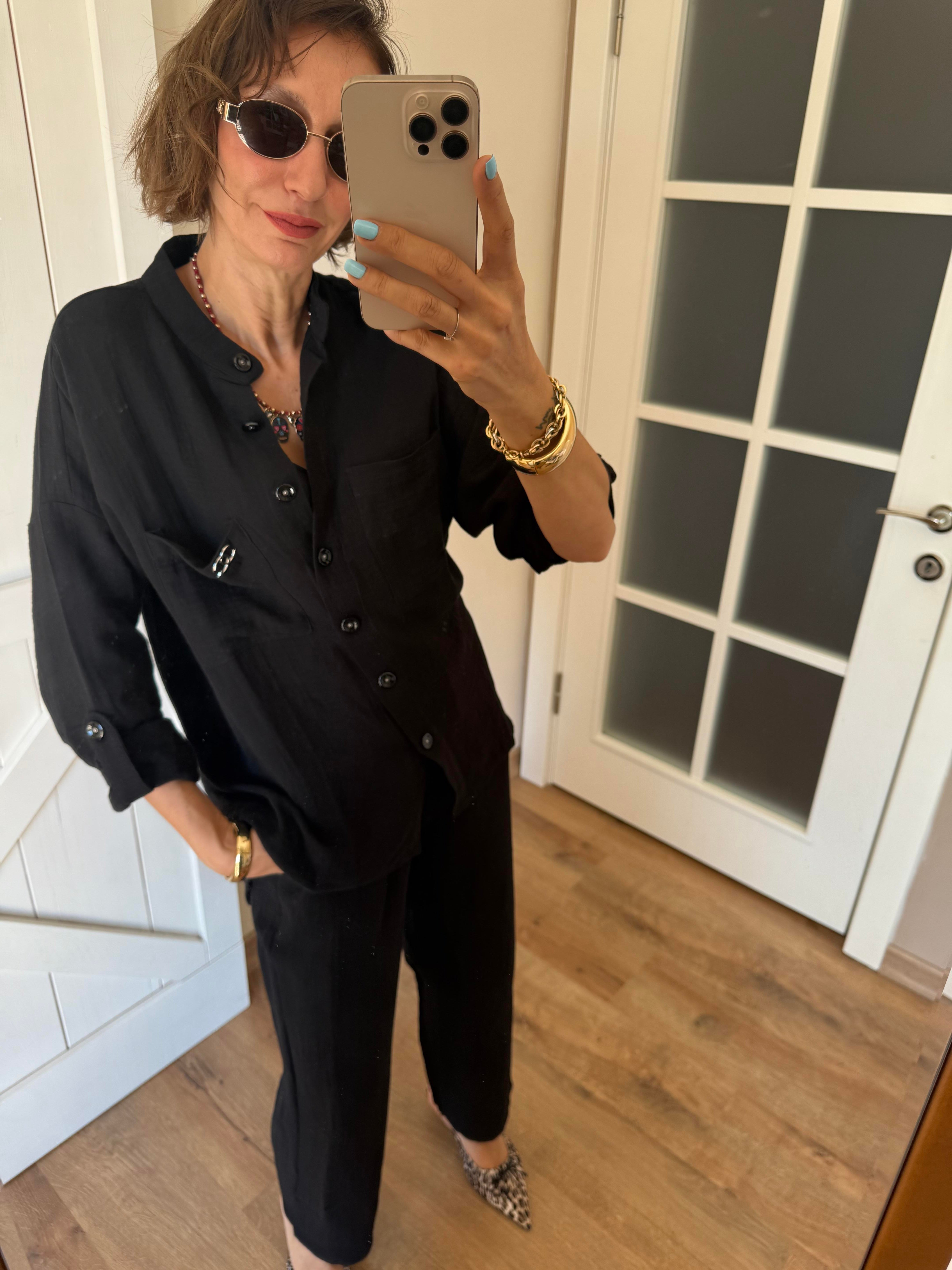 Ch Premium Siyah Gömlek Pantolon Takım