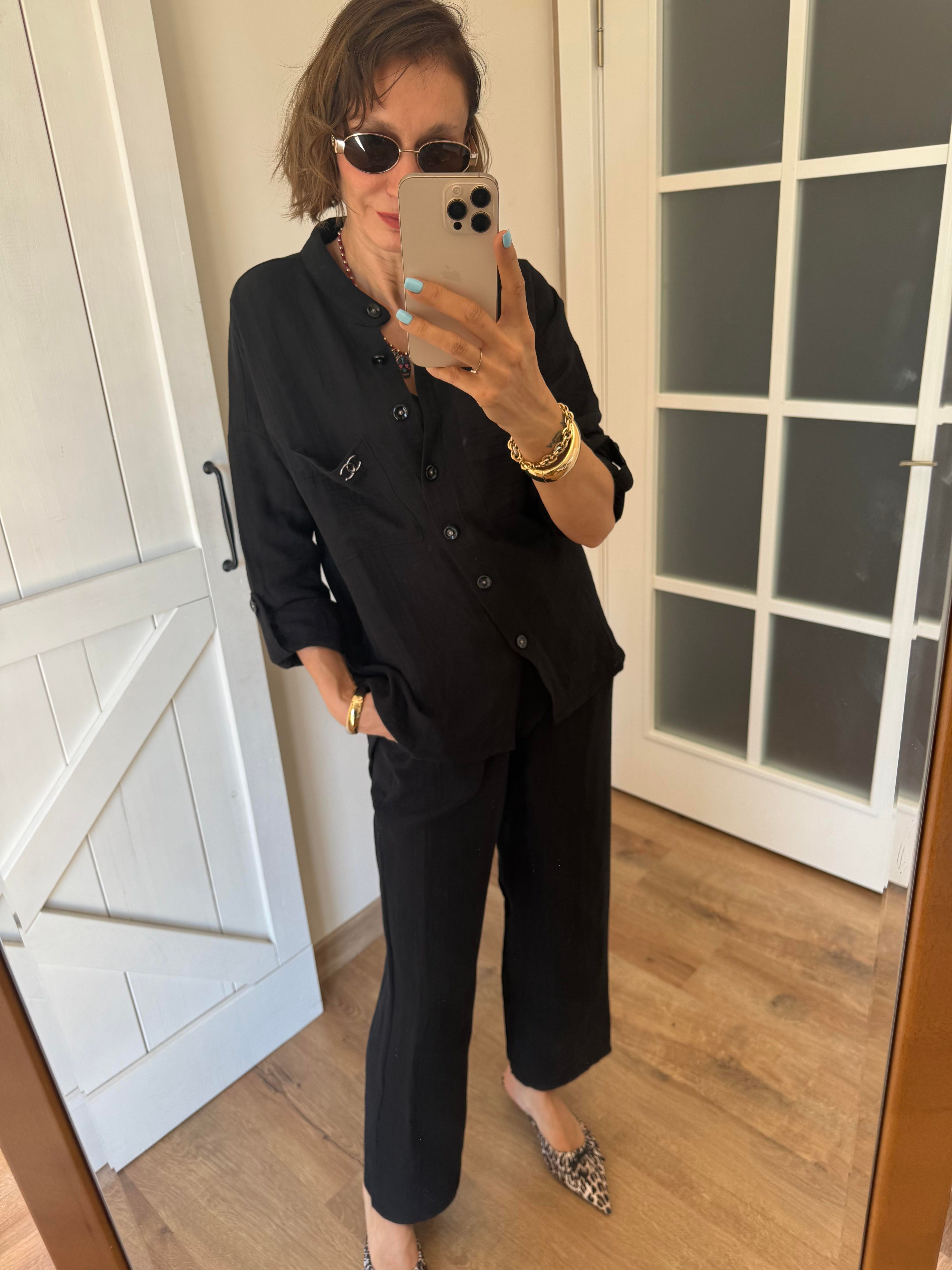 Ch Premium Siyah Gömlek Pantolon Takım