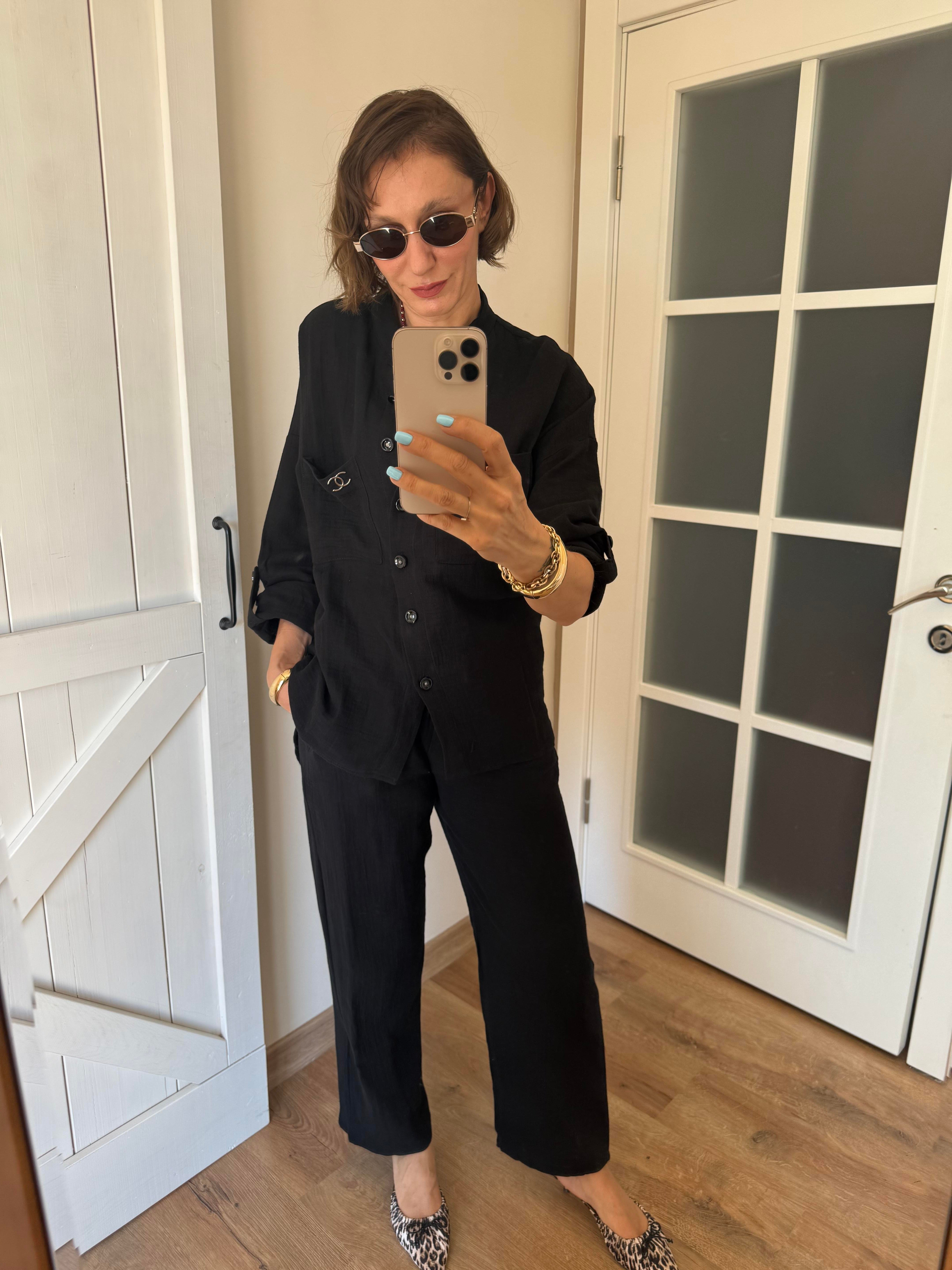 Ch Premium Siyah Gömlek Pantolon Takım