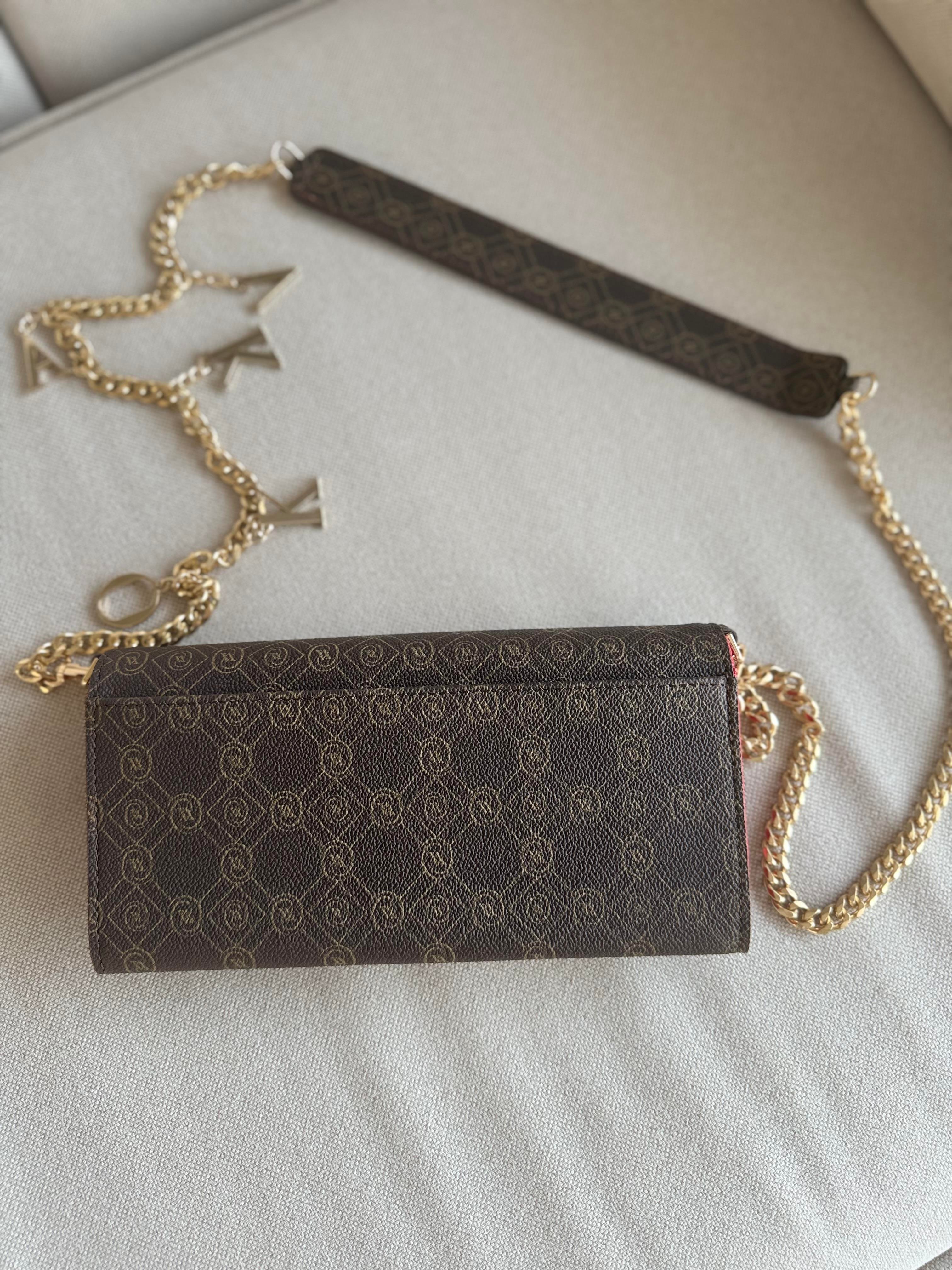 Charmlı Kahve Zincirli Clutch 