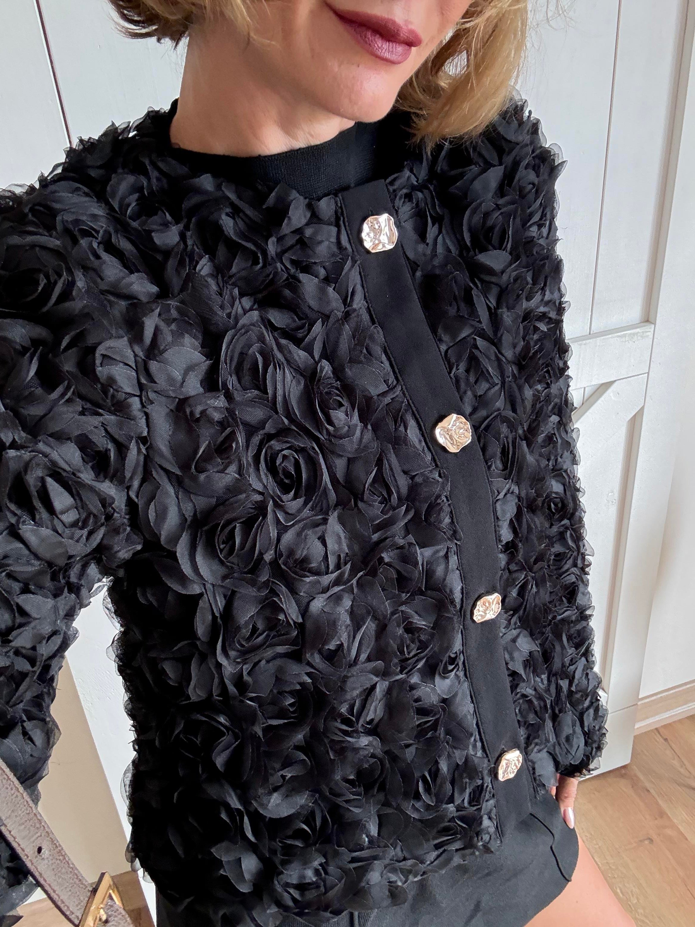 Çiçek Tül Detaylı Ceket