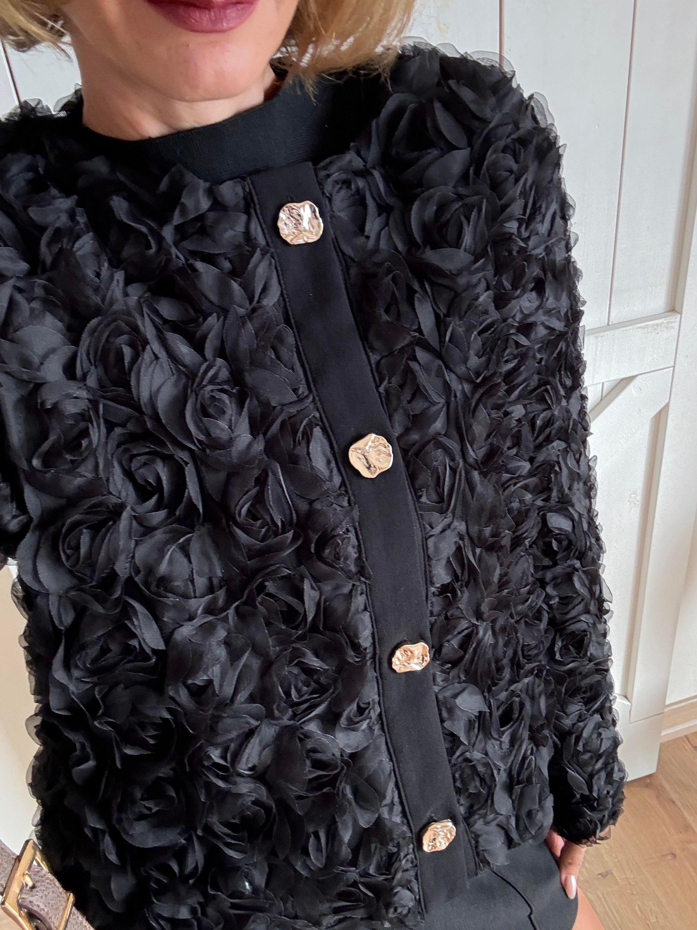 Çiçek Tül Detaylı Ceket