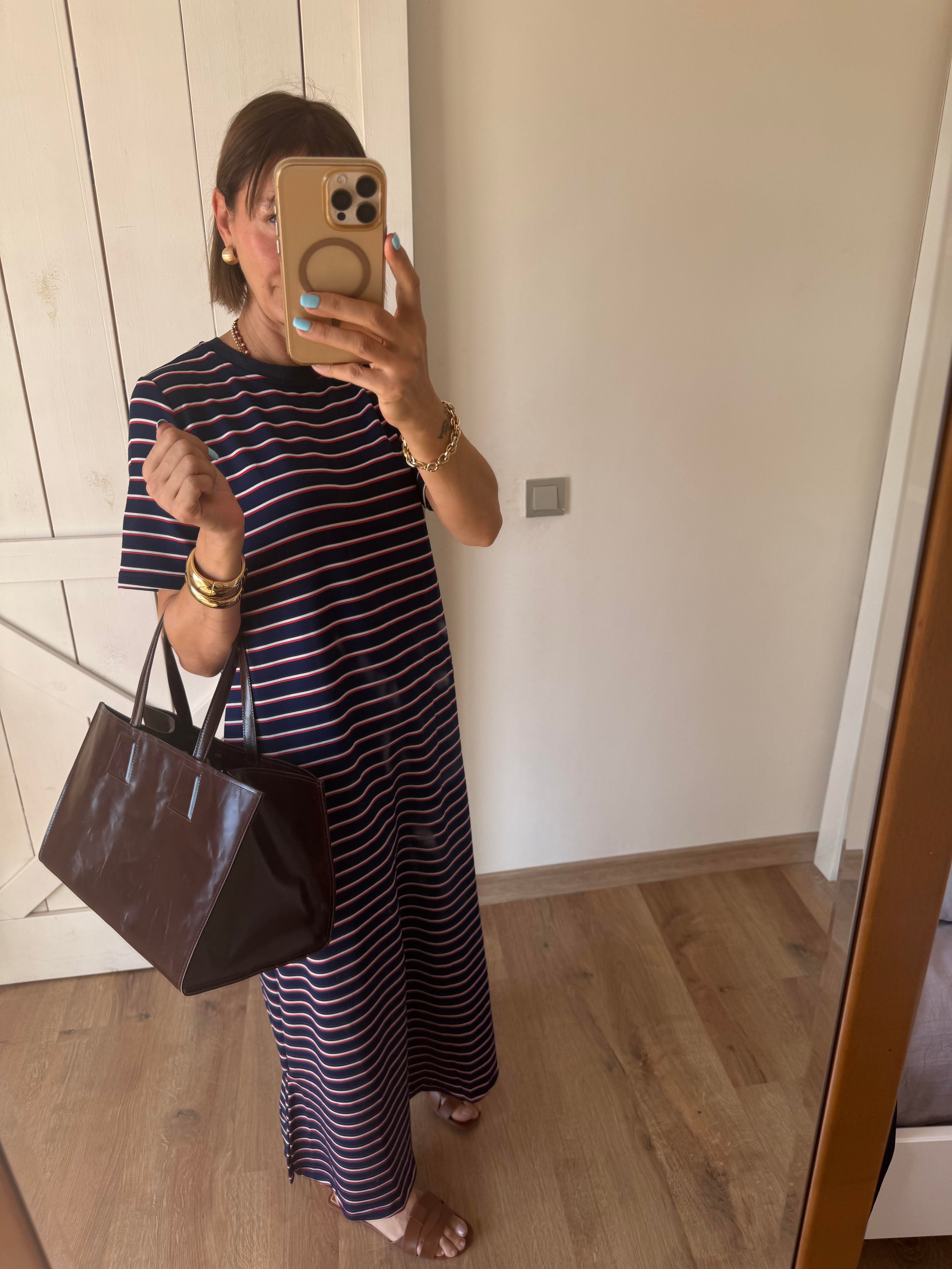 Çizgili Kos Laci Elbise