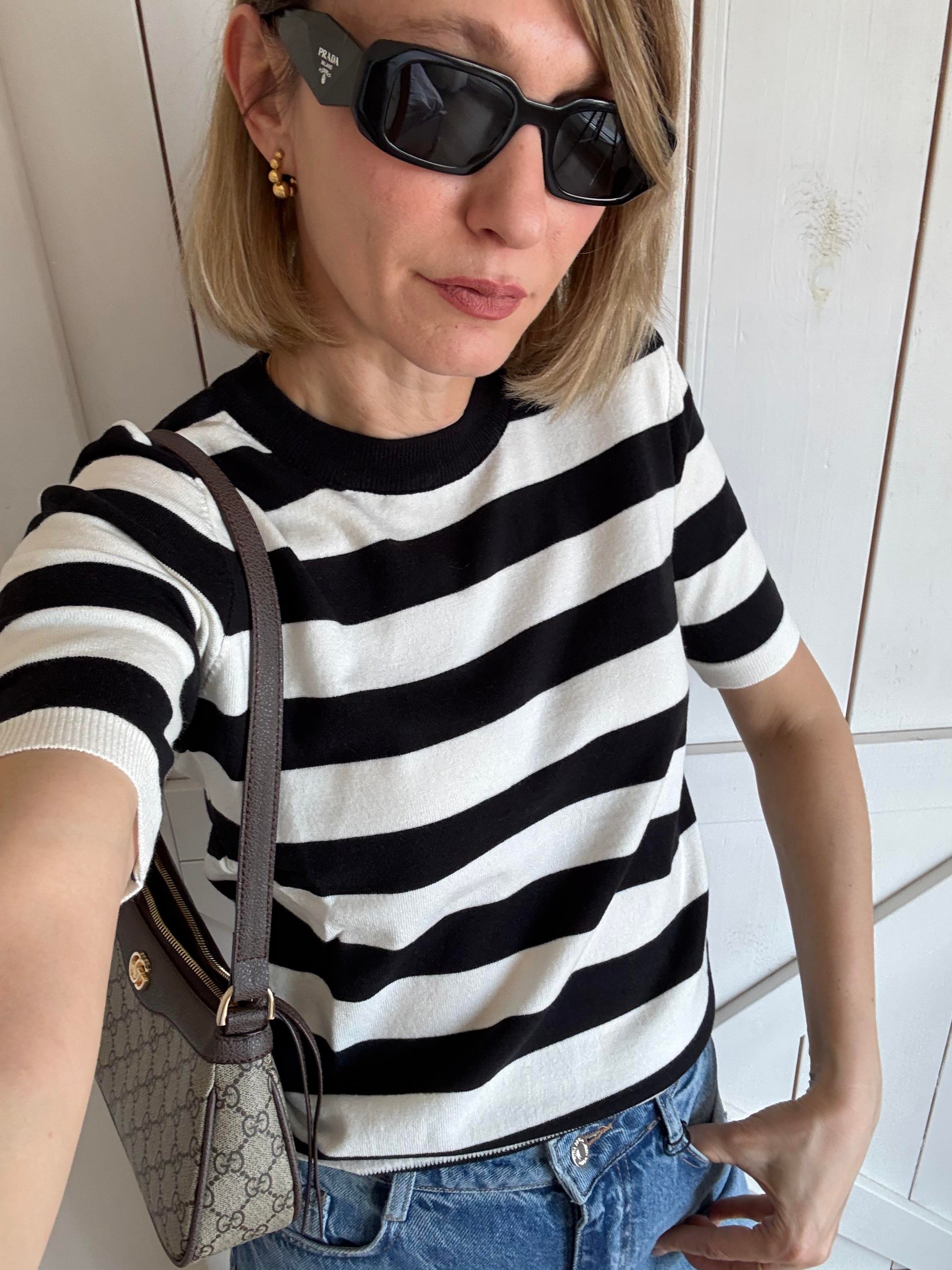 Çizgili Triko Tshirt