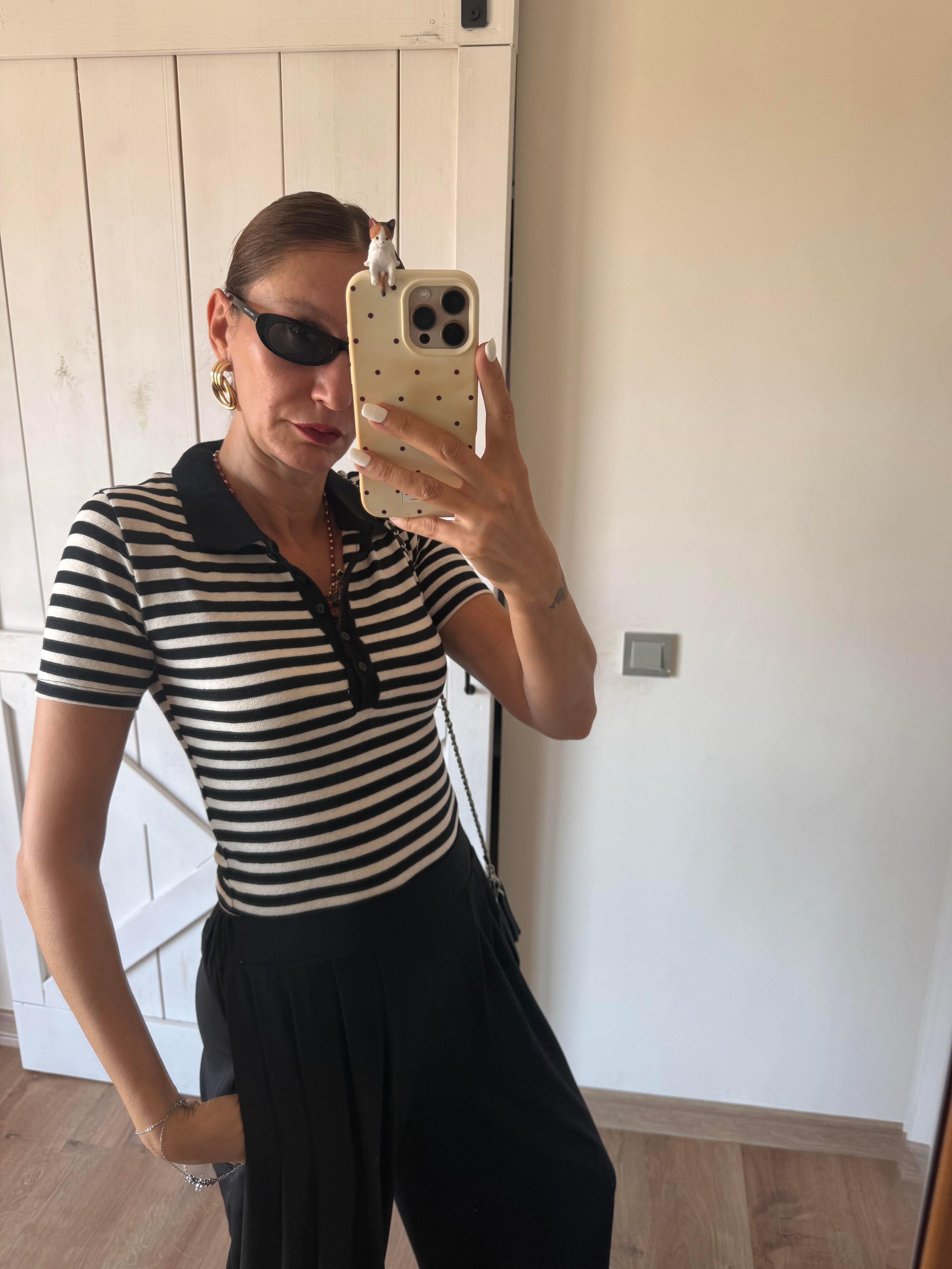 Çizgili Zr Polo Yaka Triko