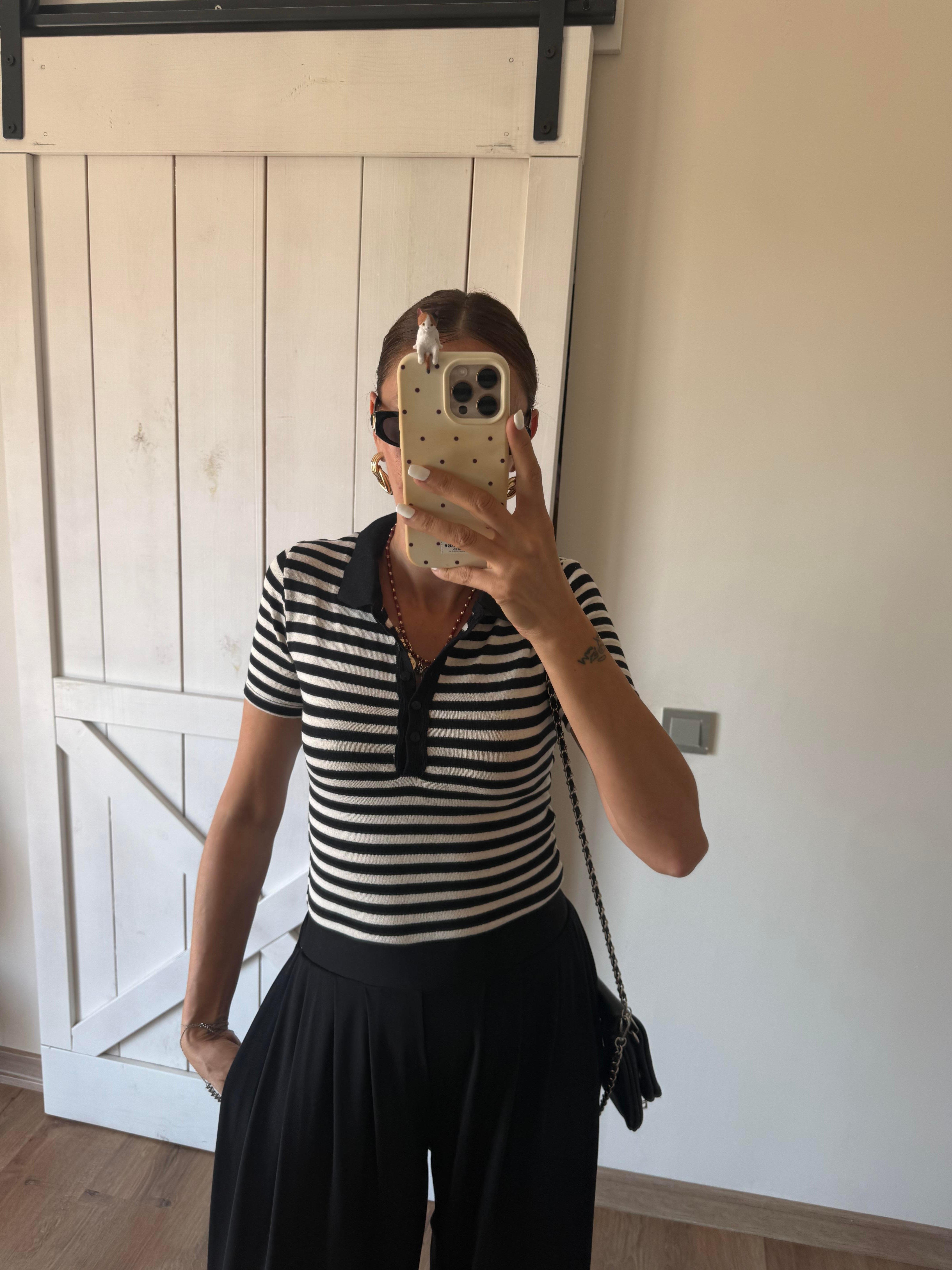 Çizgili Zr Polo Yaka Triko