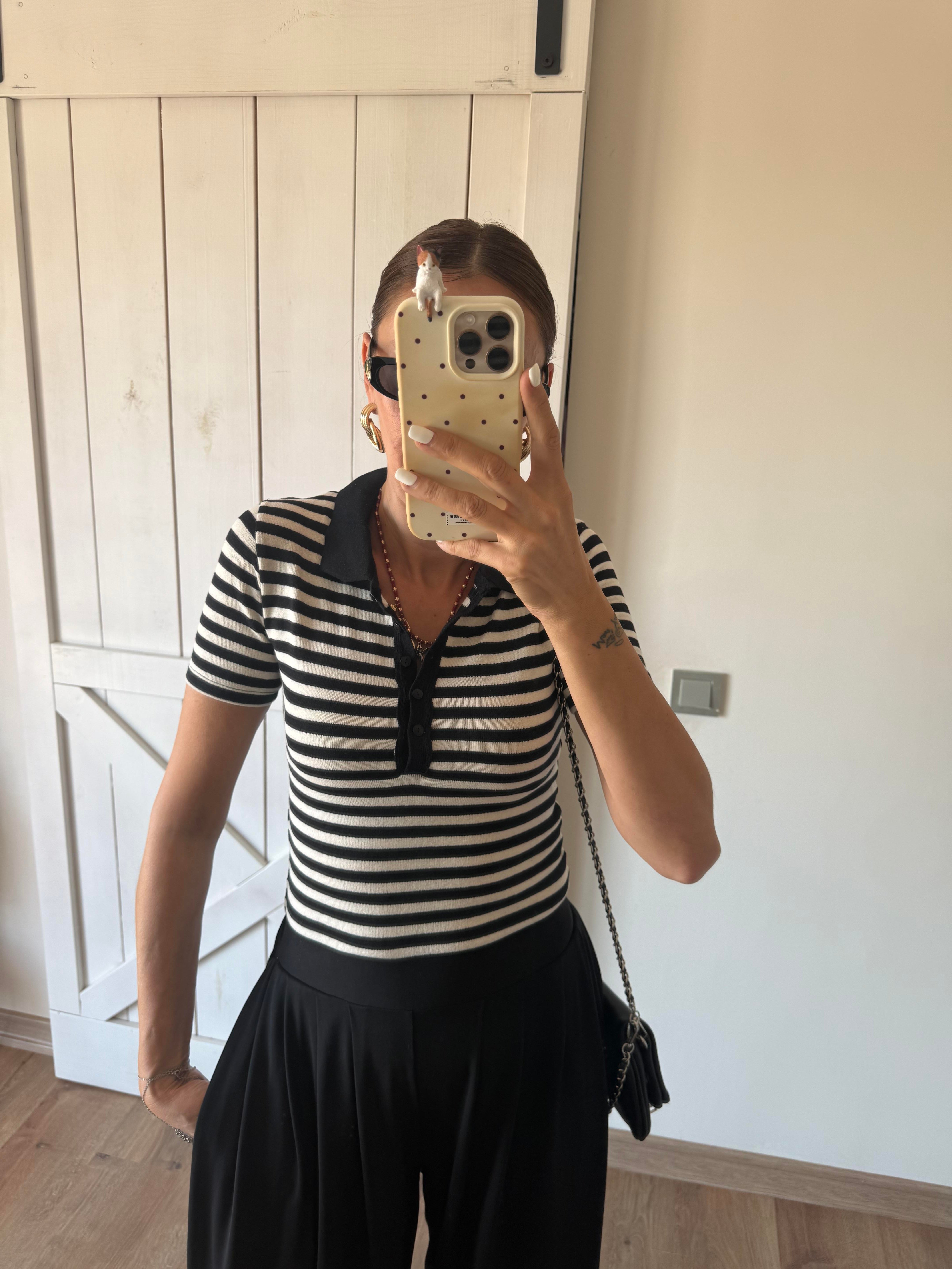 Çizgili Zr Polo Yaka Triko