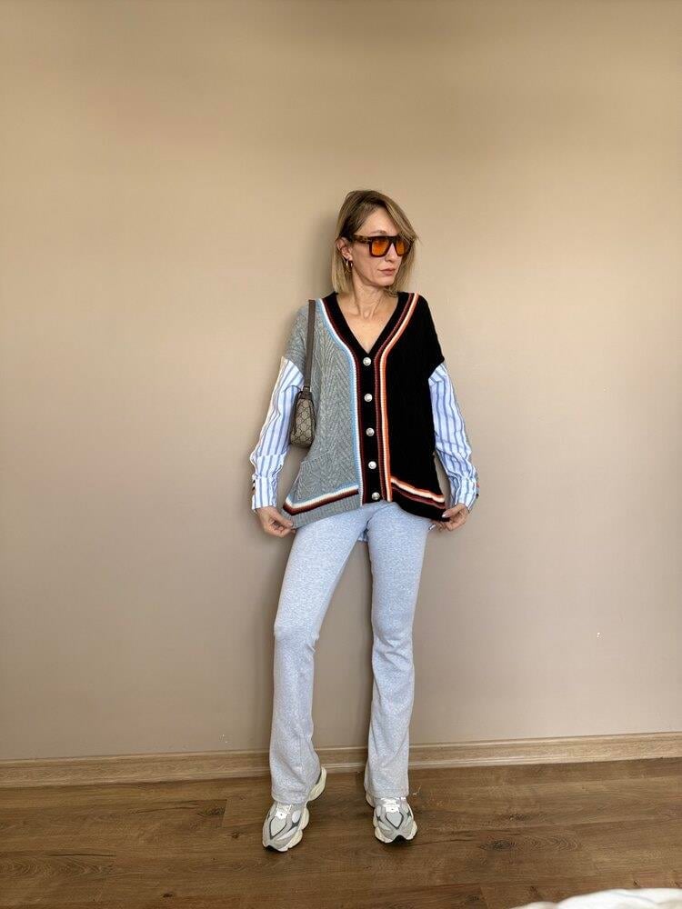 Çok Renkli Tasarım Hırka