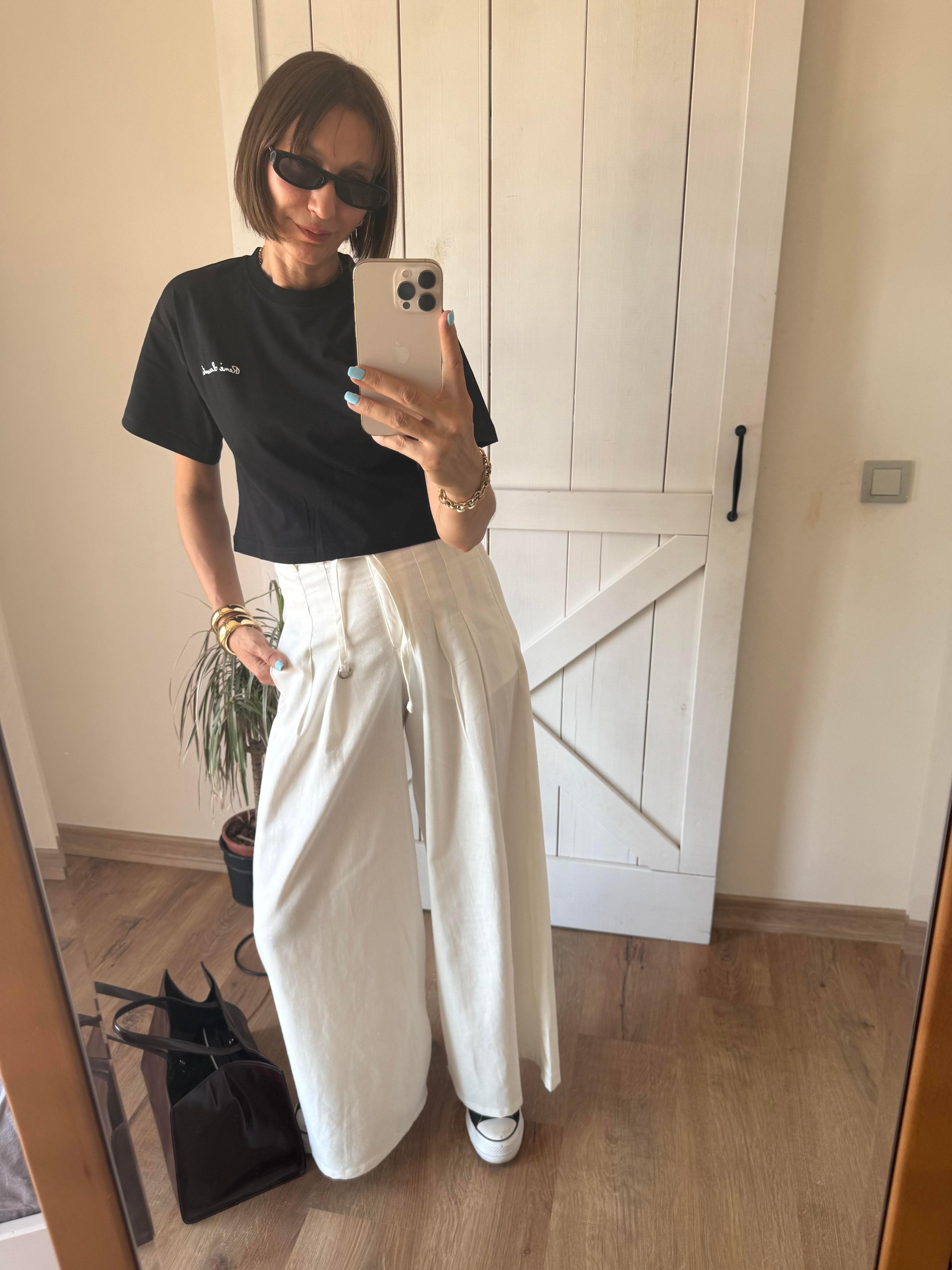 Crop Siyah Premium Tshirt