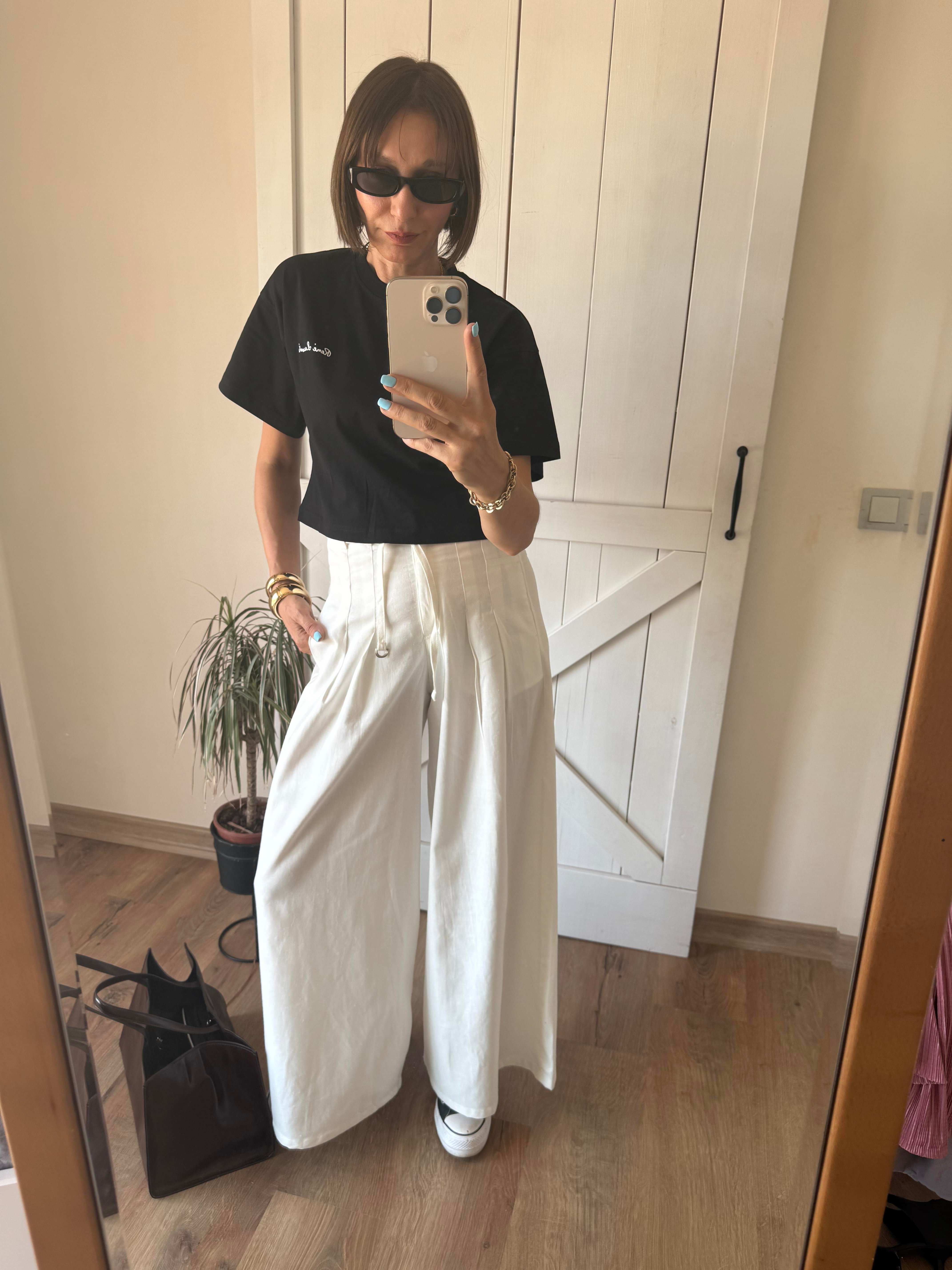 Crop Siyah Premium Tshirt