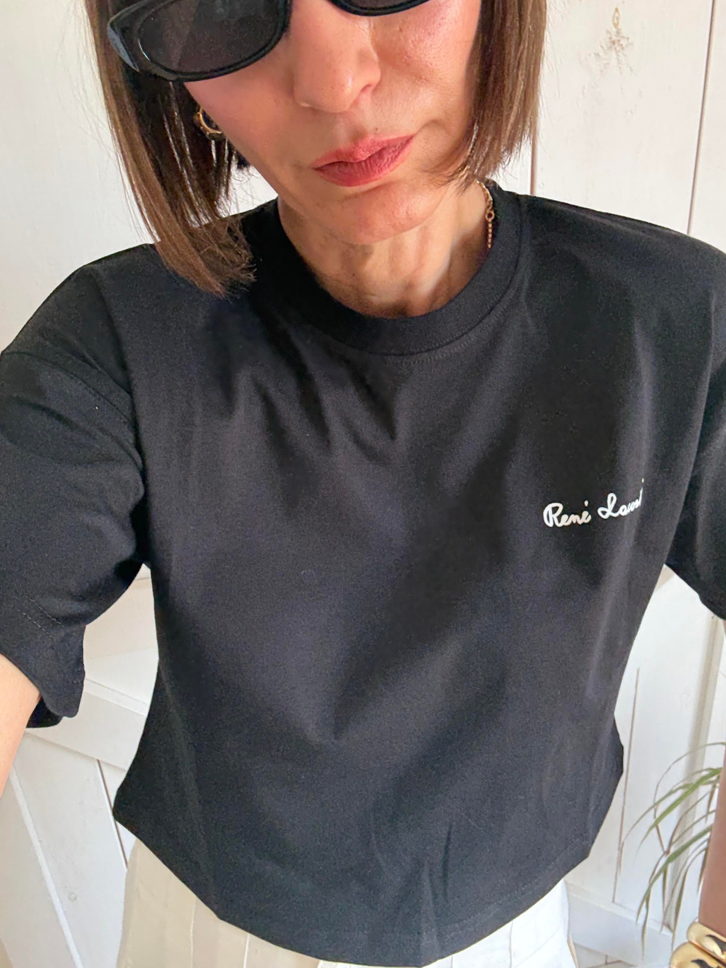 Crop Siyah Premium Tshirt