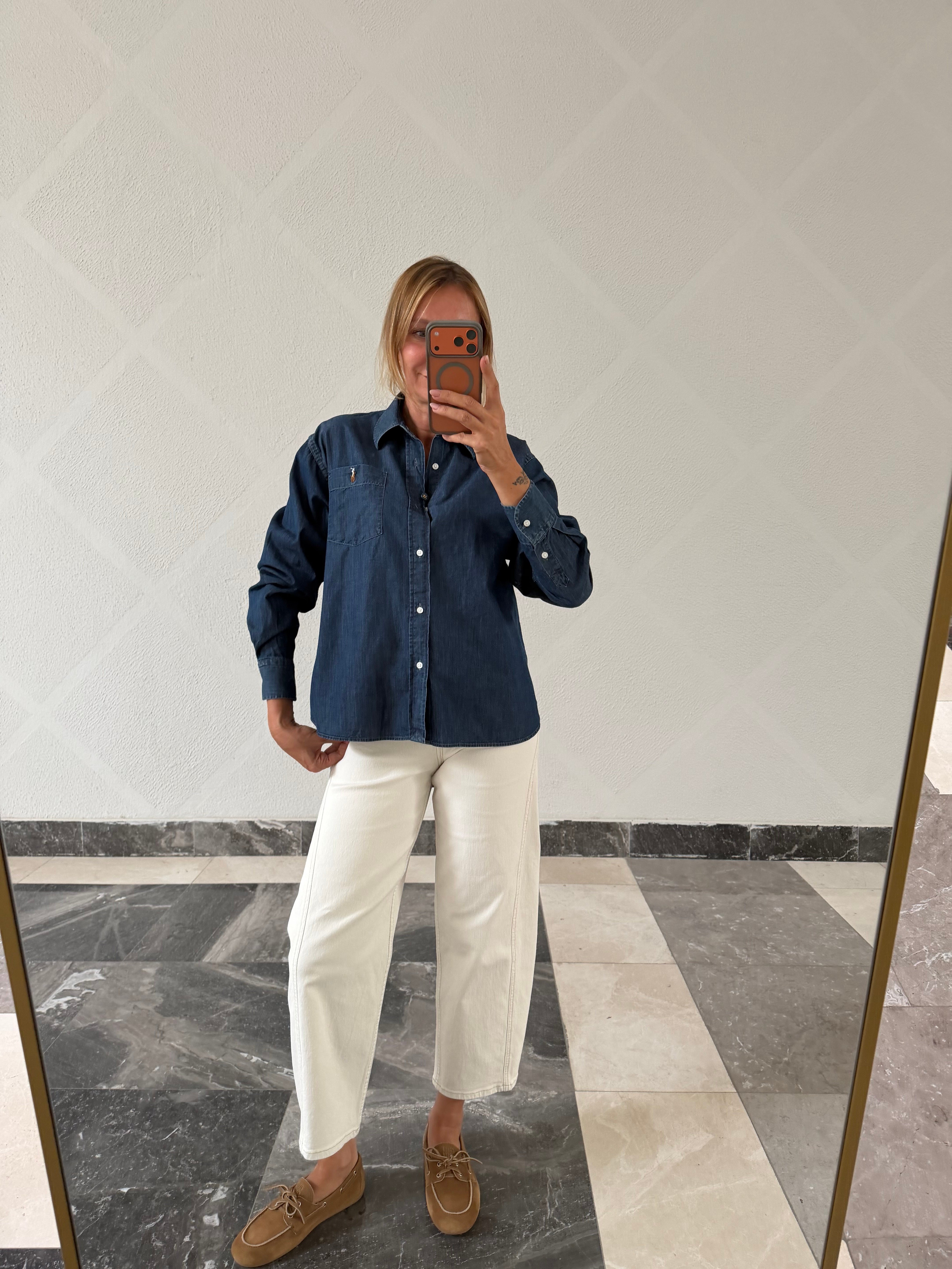 Denim Görünümlü Gömlek