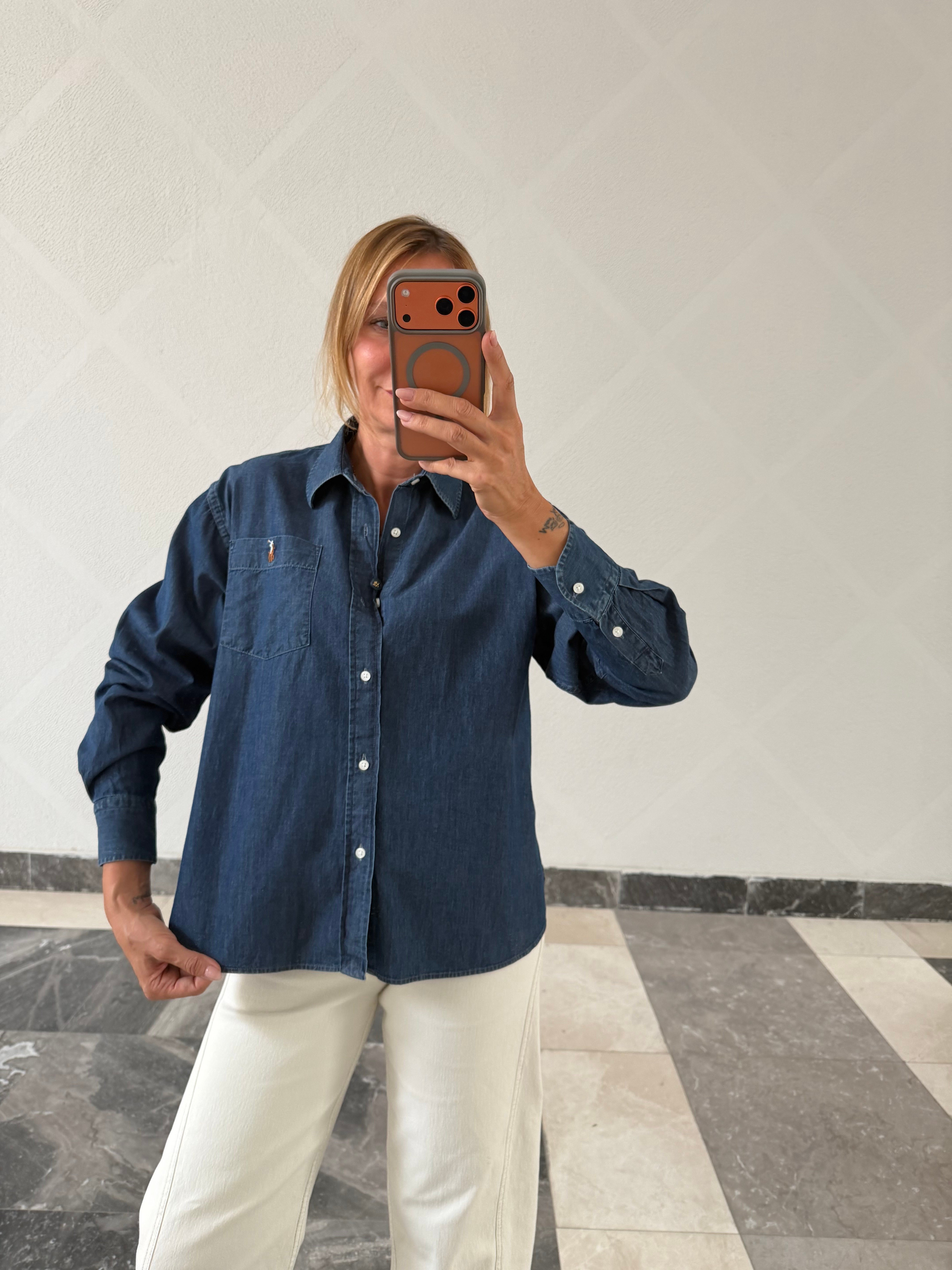Denim Görünümlü Gömlek