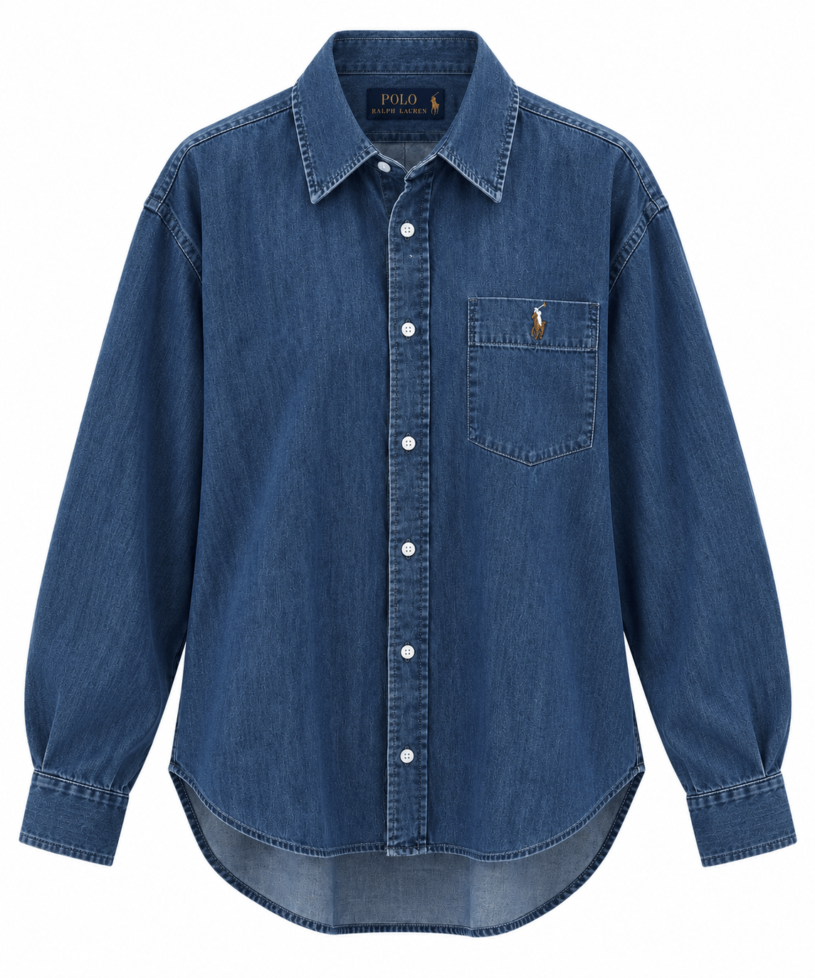 Denim Görünümlü Gömlek