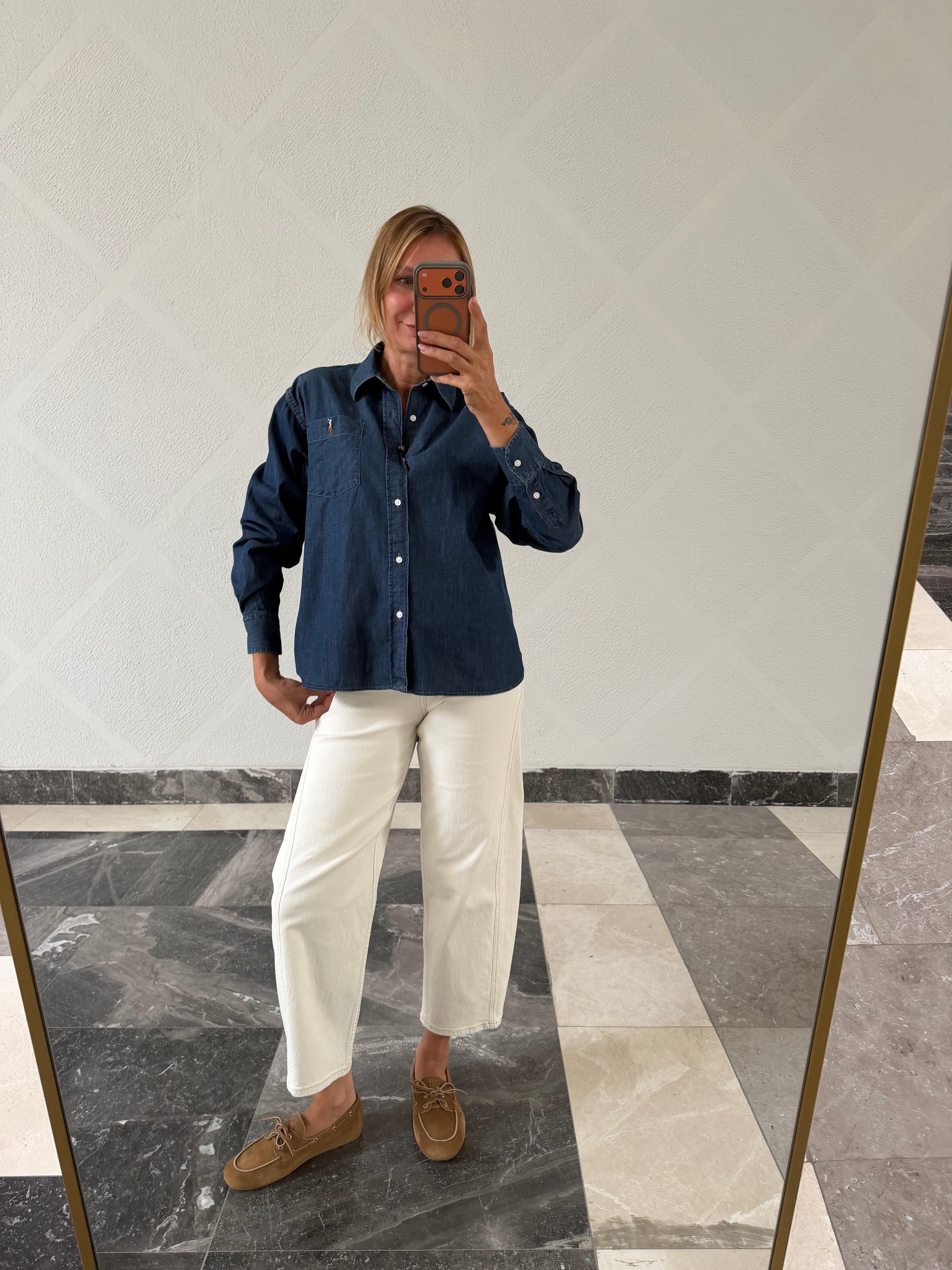 Denim Görünümlü Gömlek