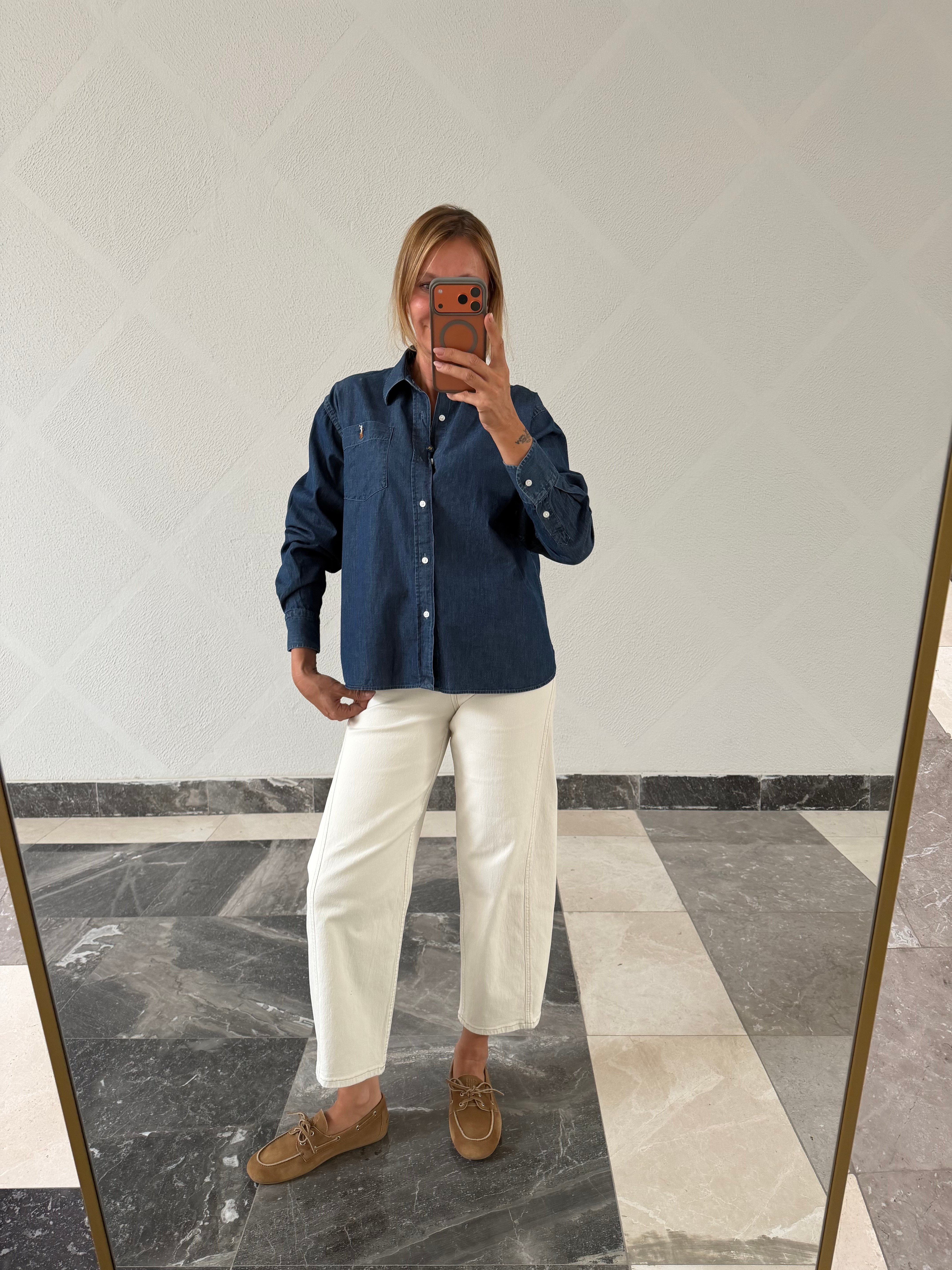 Denim Görünümlü Gömlek