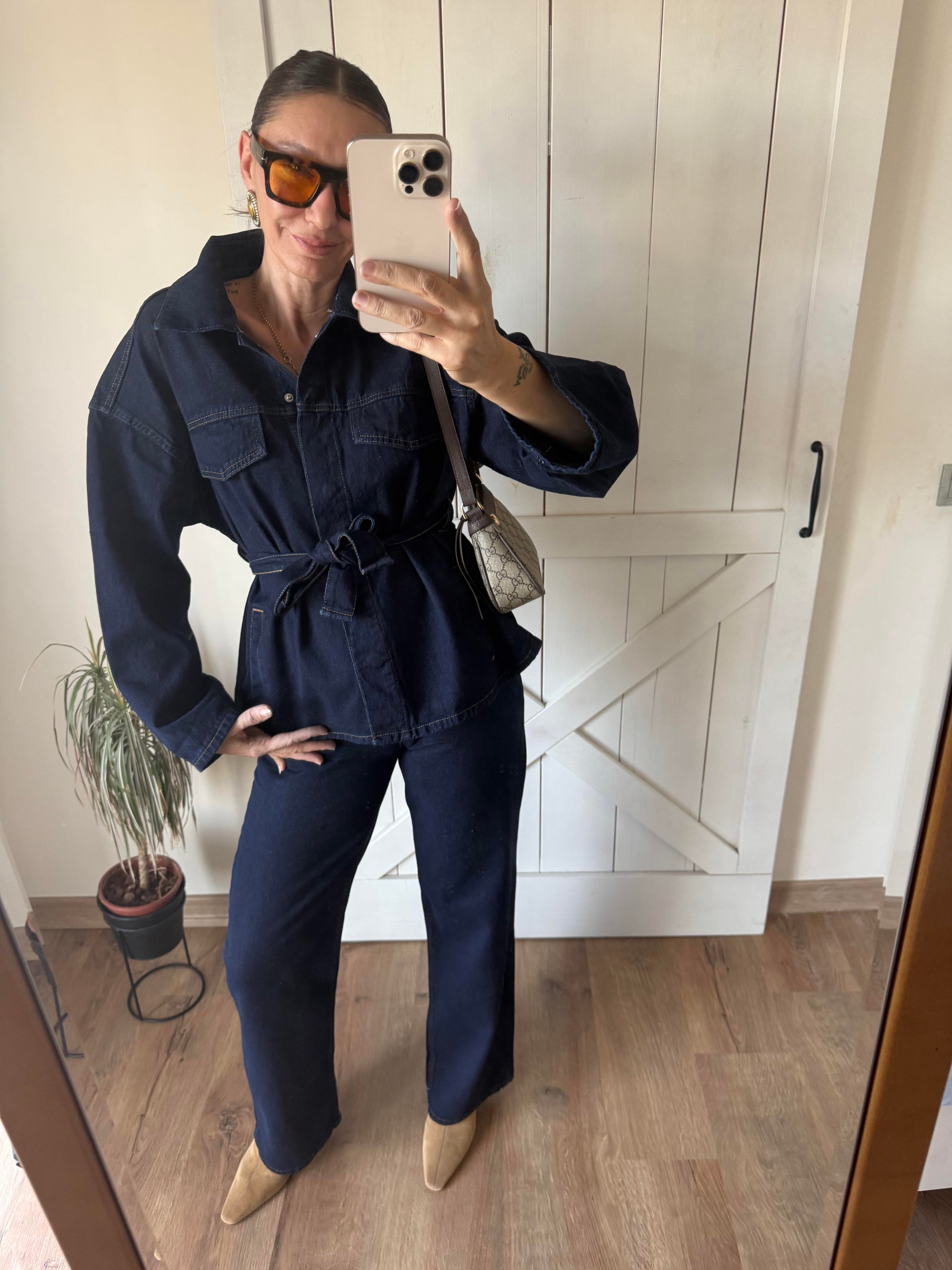 Denim Kot Ceket Takım 