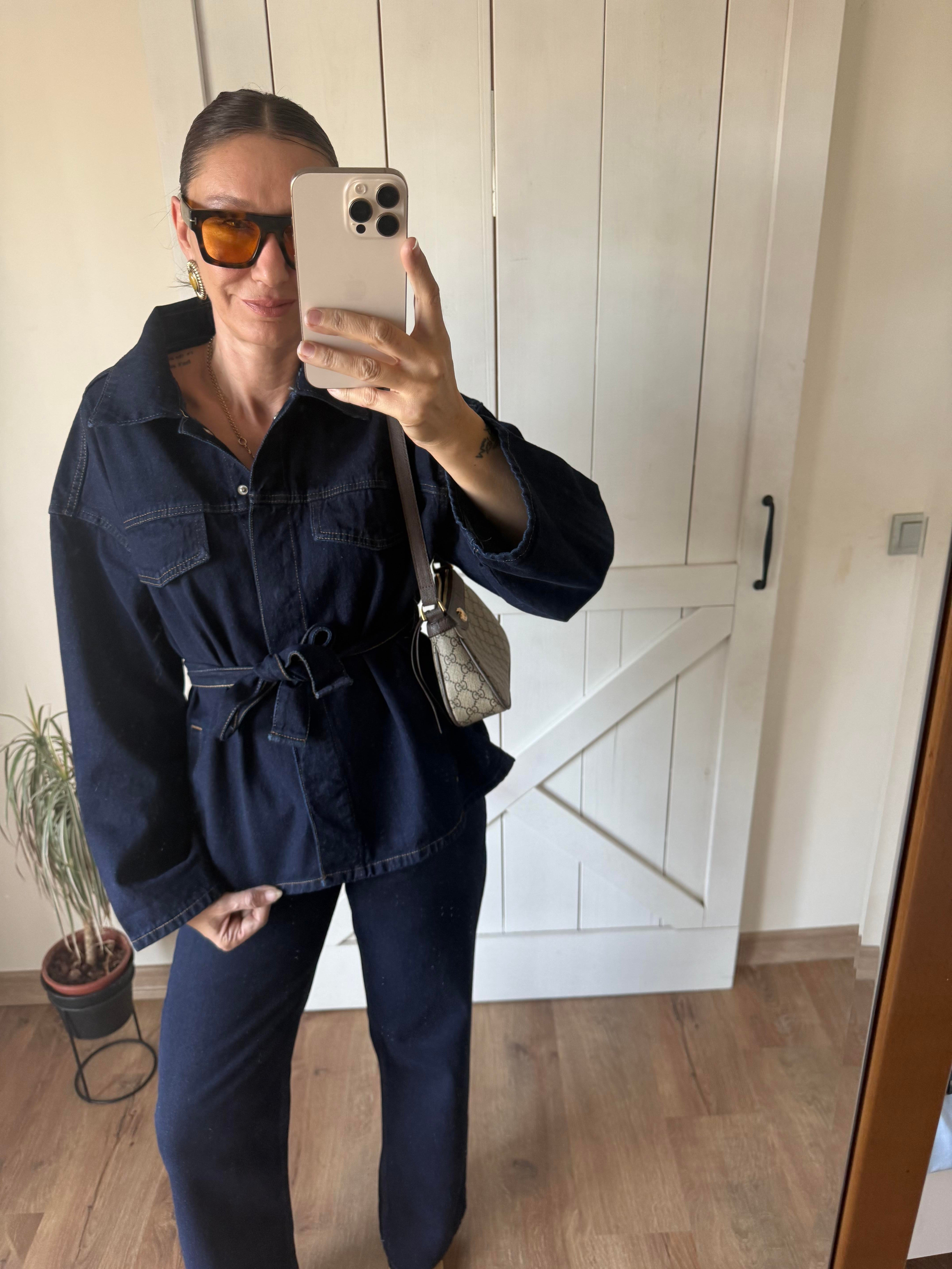 Denim Kot Ceket Takım 