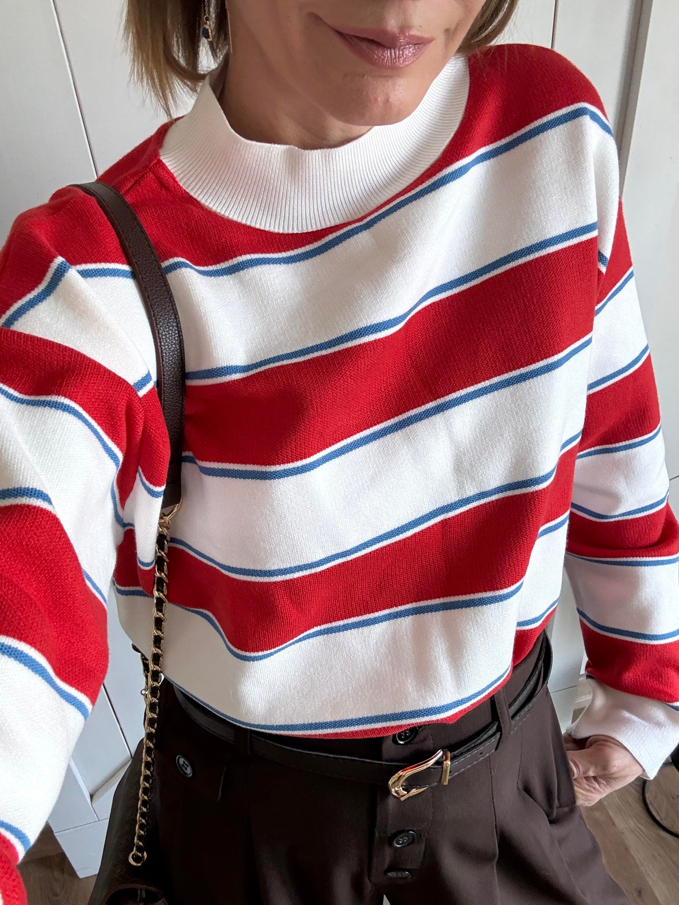 Dik Yaka Mng Renkli Triko