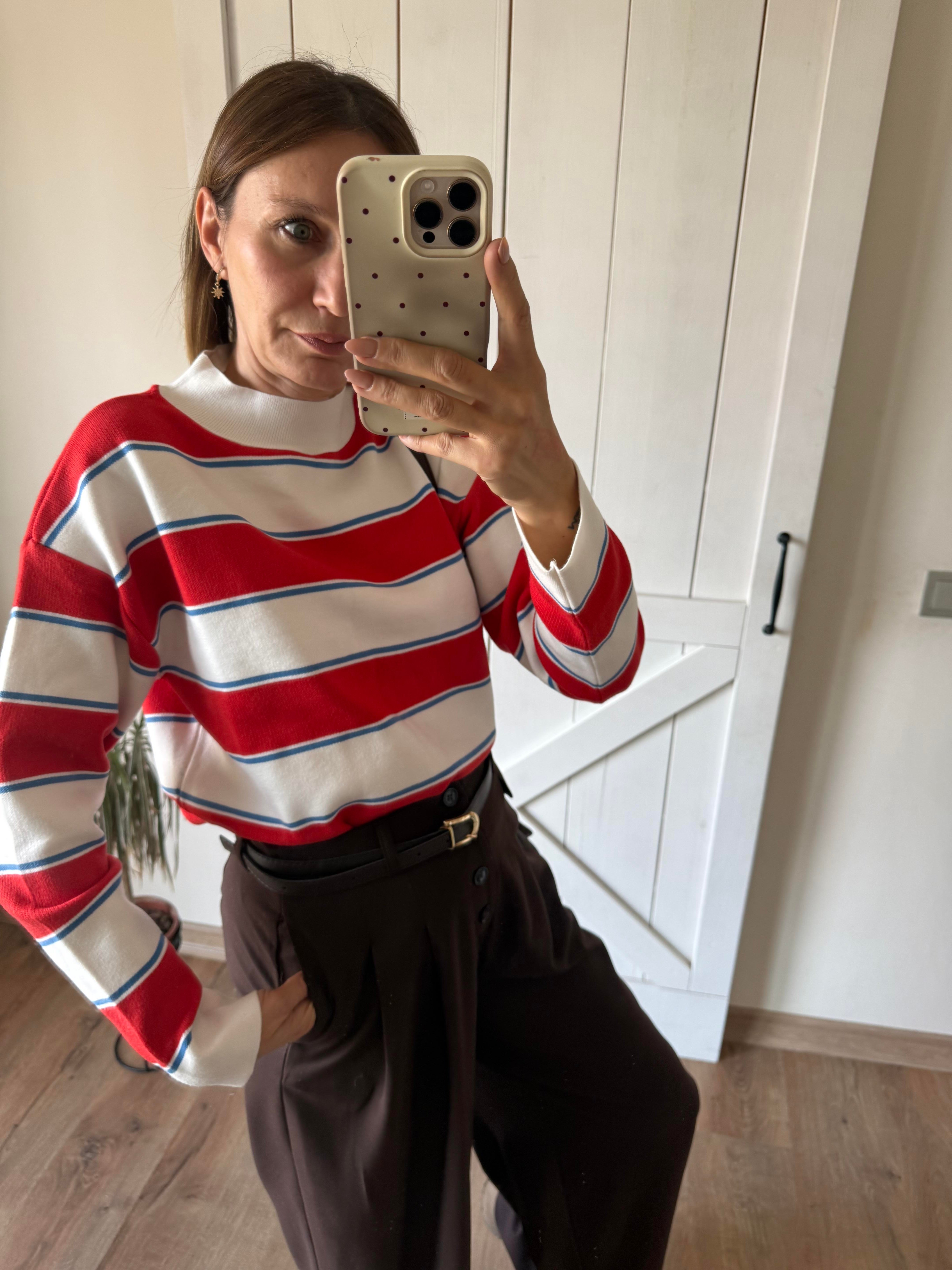 Dik Yaka Mng Renkli Triko