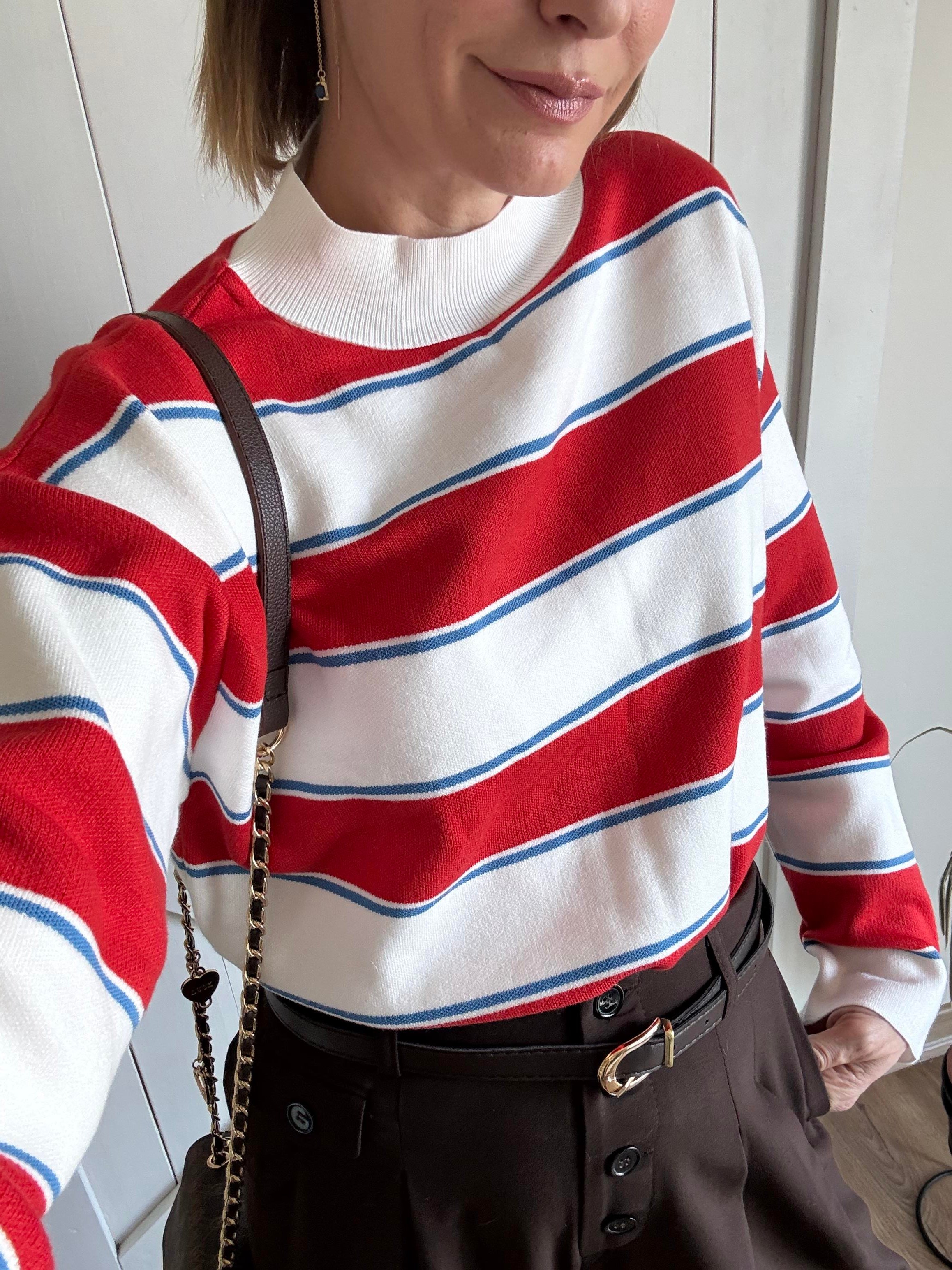 Dik Yaka Mng Renkli Triko