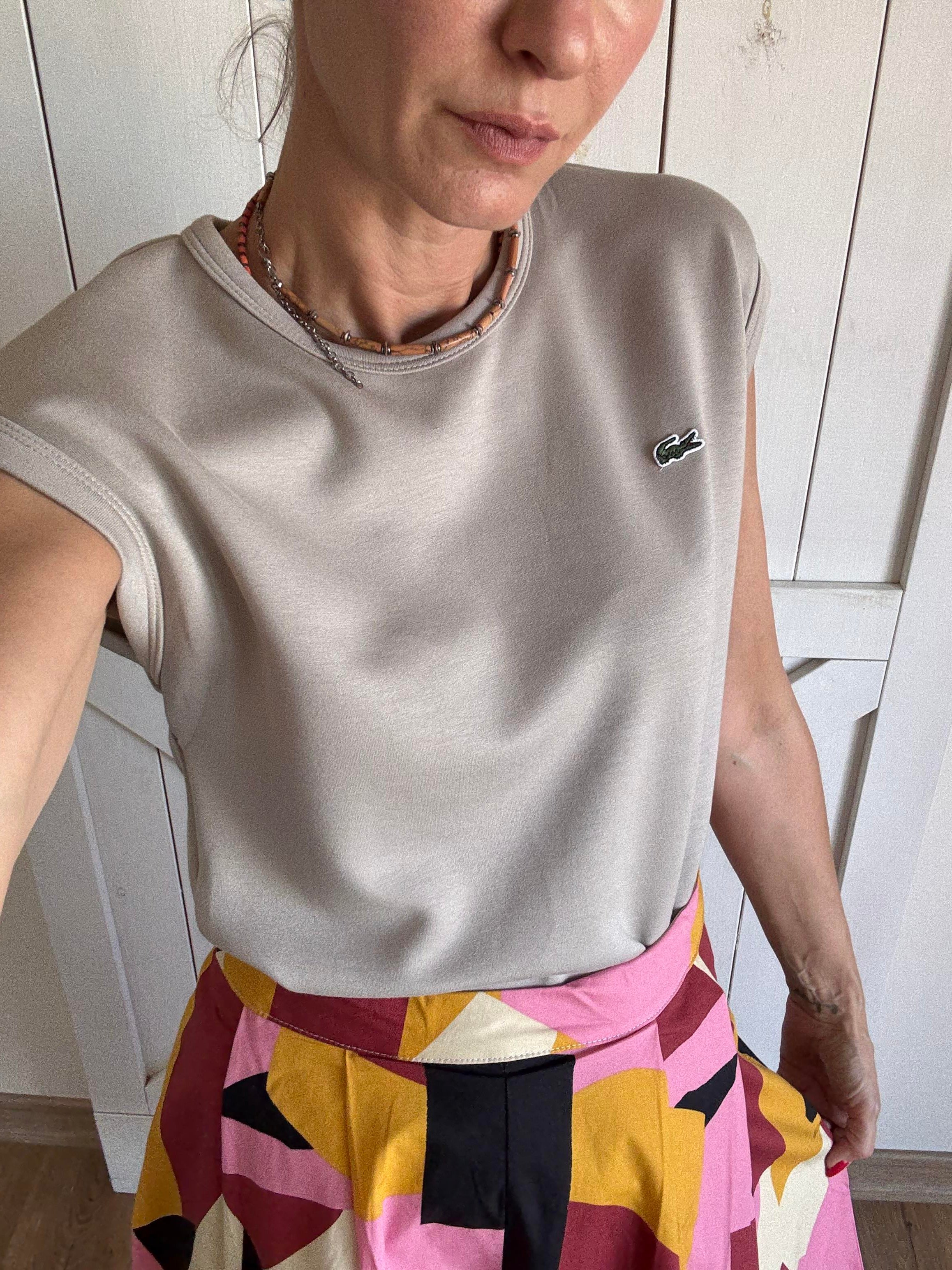 Düşük Omuz Modal Kumaş Taş Basic Tshirt