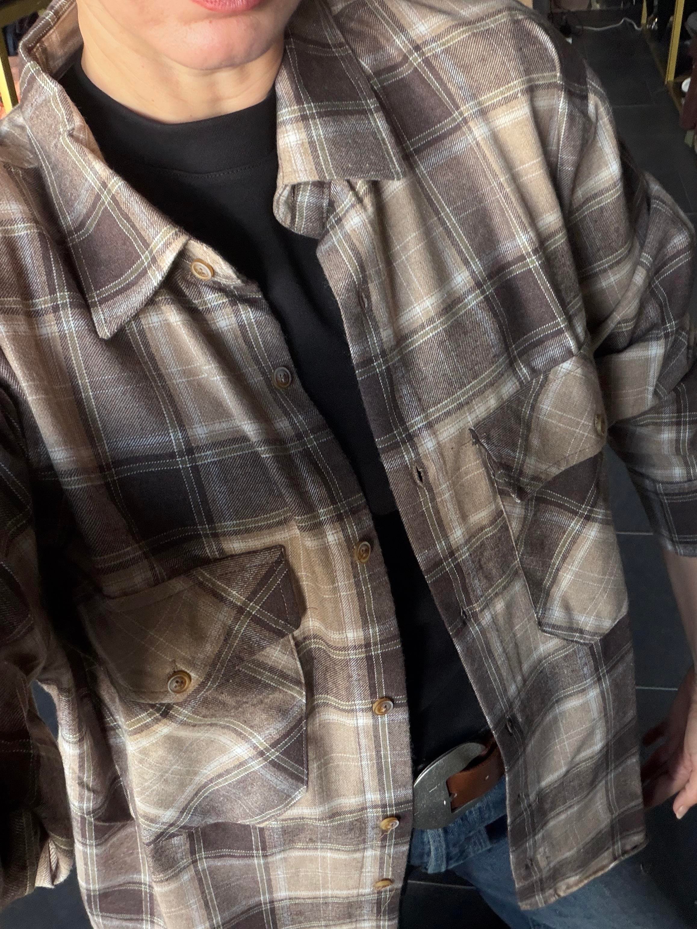 Ekose Kahve Oduncu Gömlek