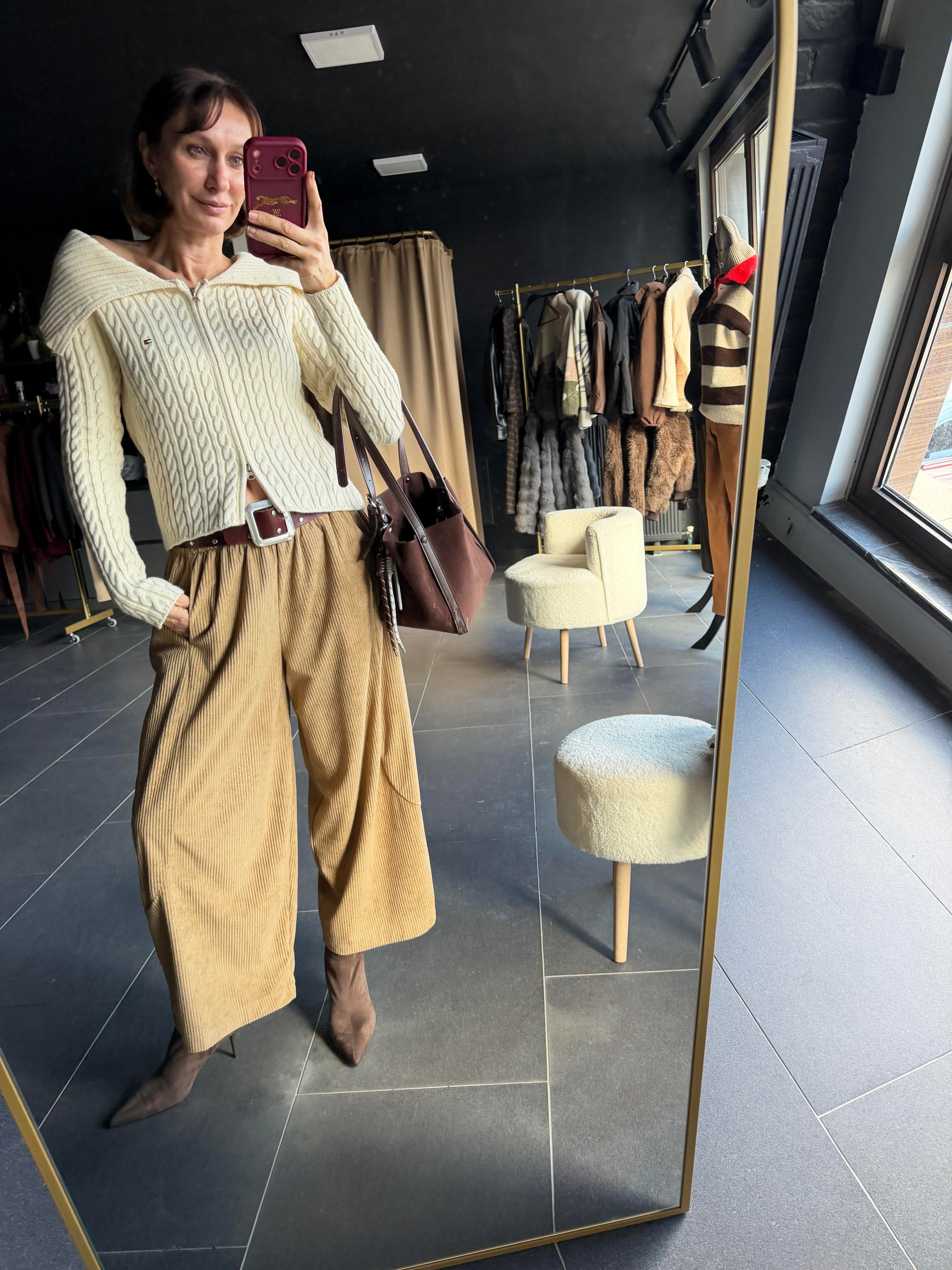 Ekru  Şalvar Pantolon