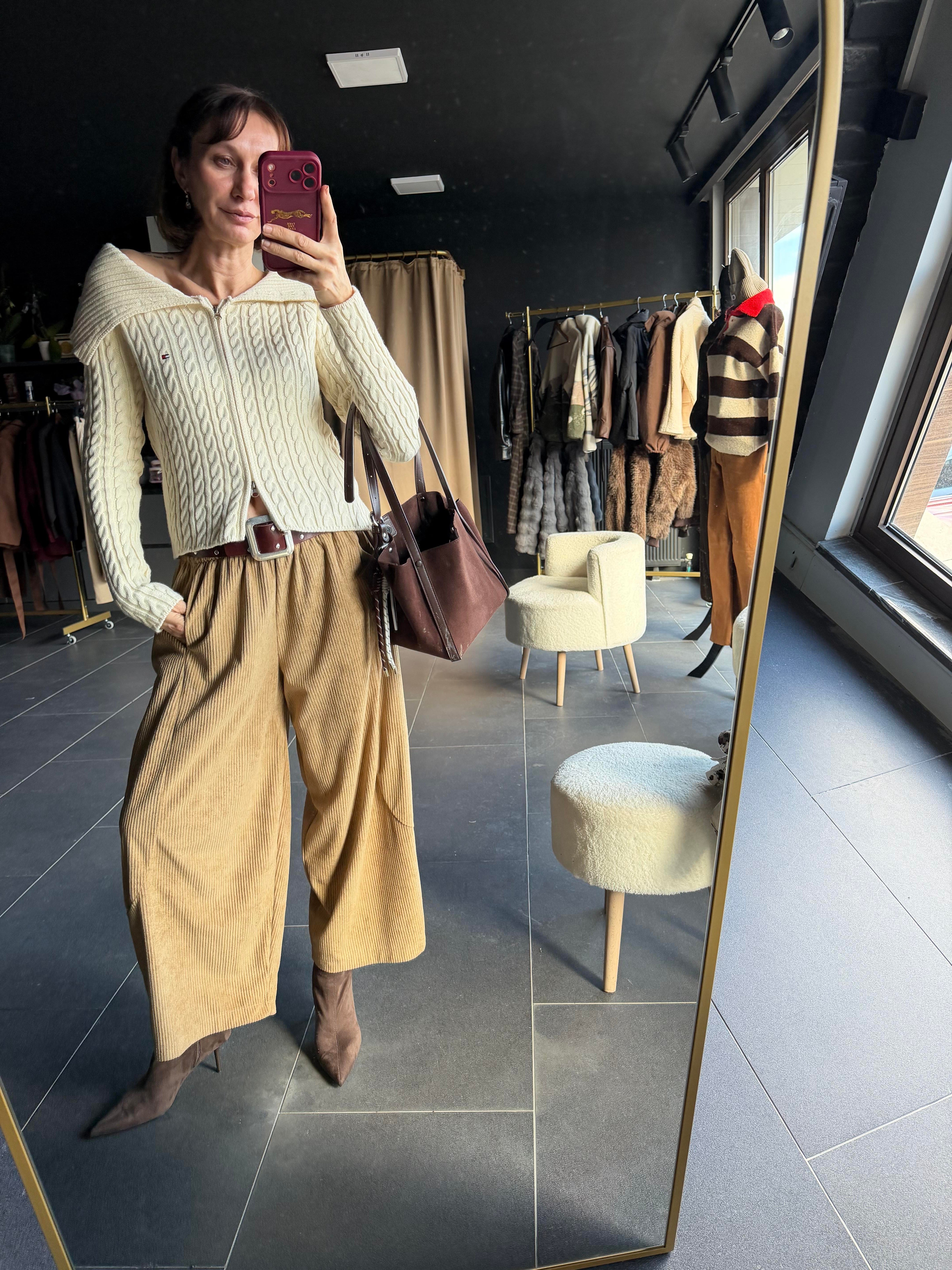 Ekru  Şalvar Pantolon