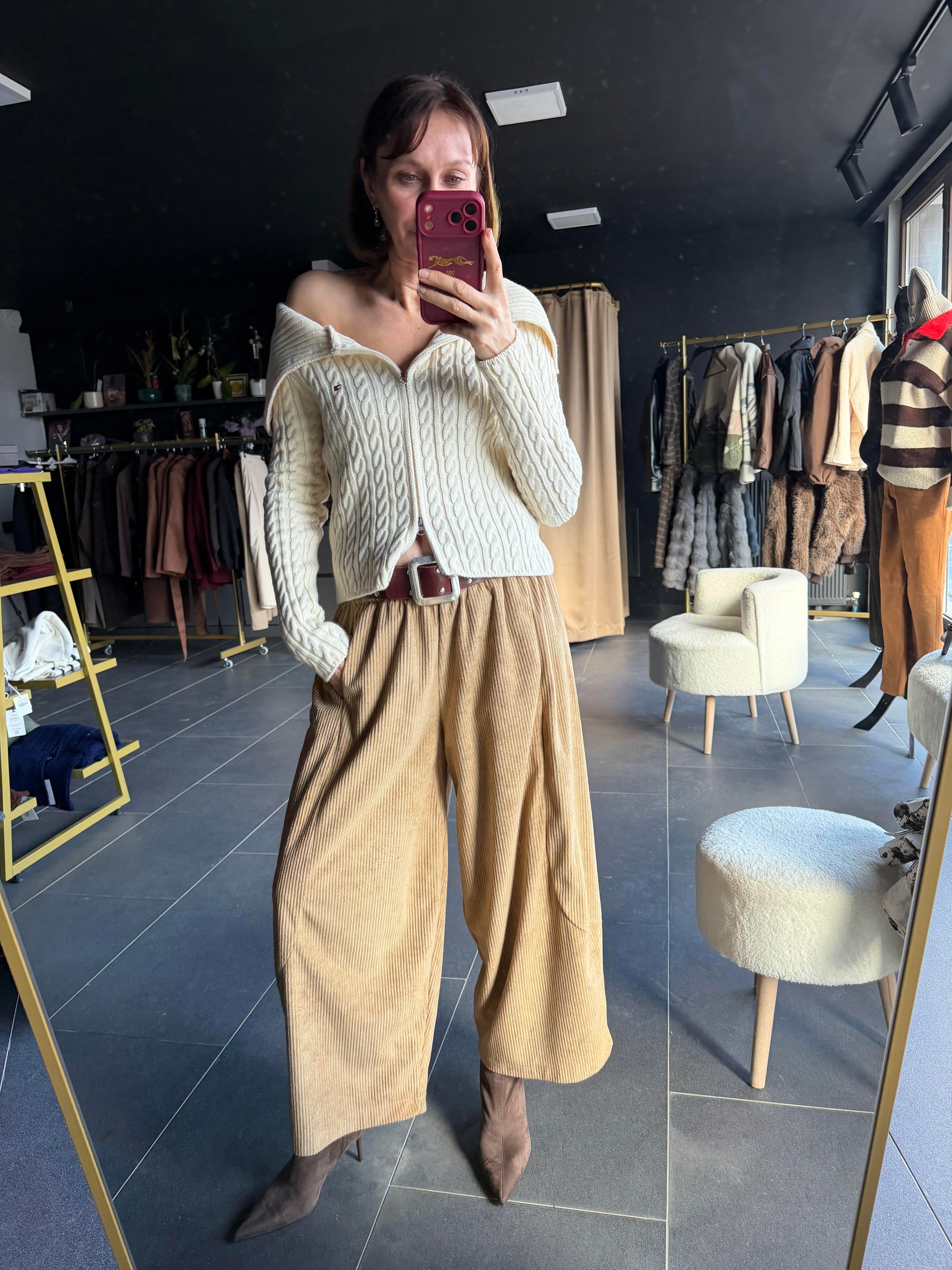 Ekru  Şalvar Pantolon