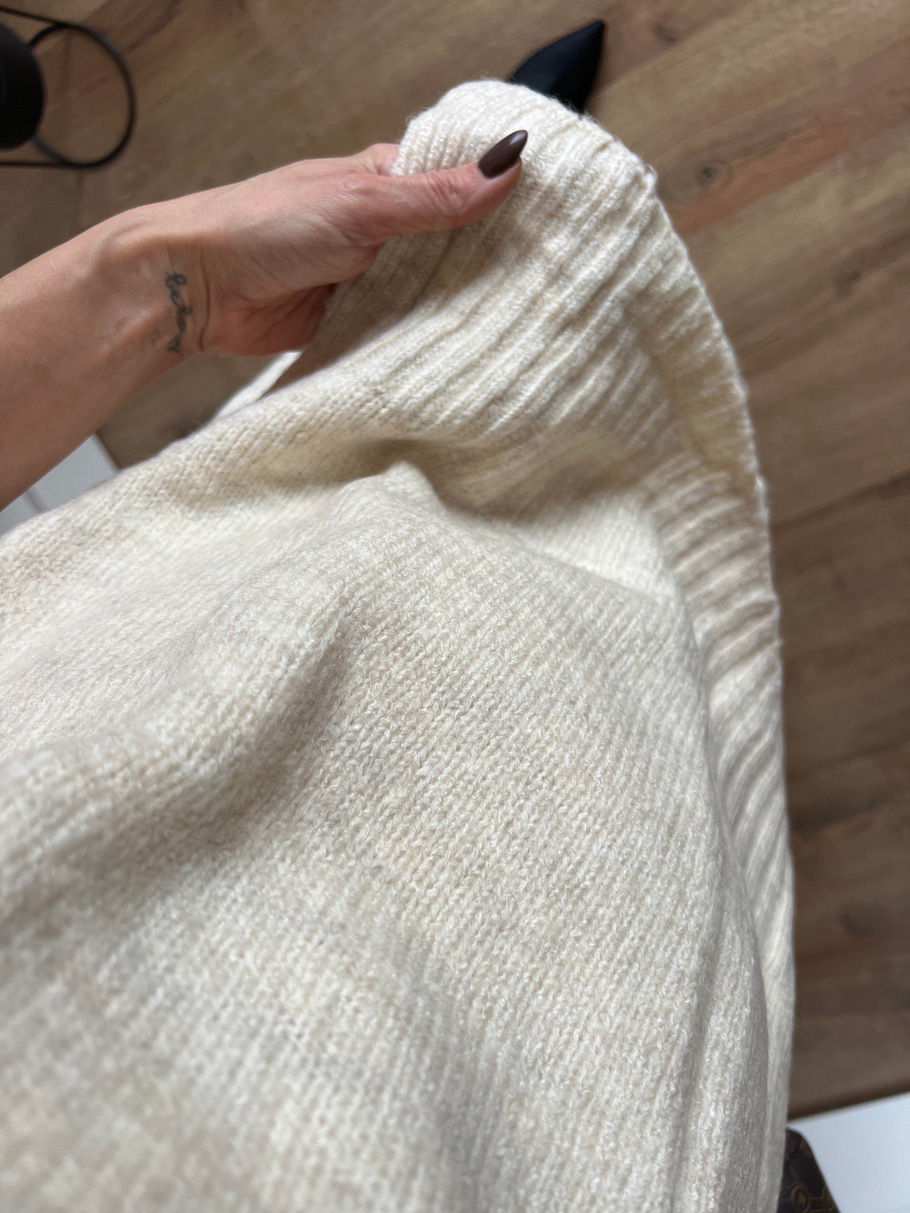 Etek Süveter Takım Krem