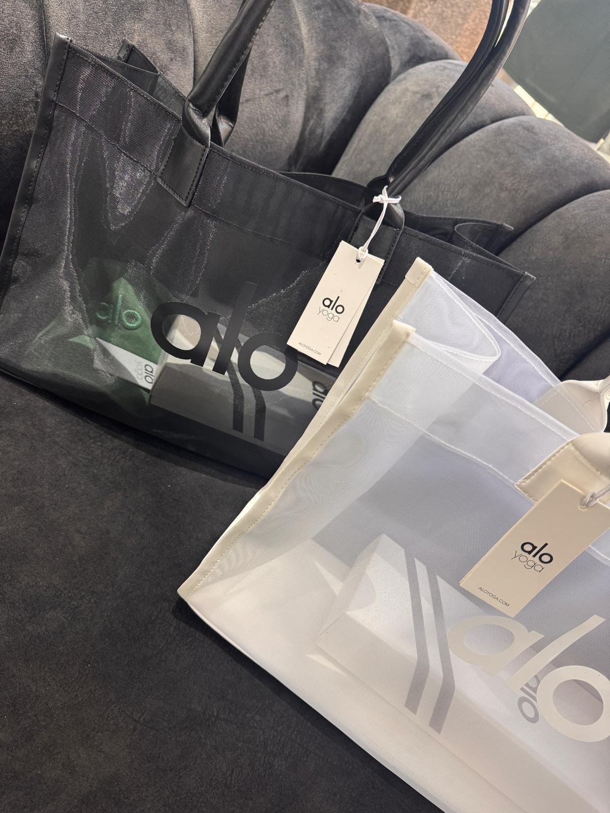 Fileli Şeffaf Siyah Tote Çanta