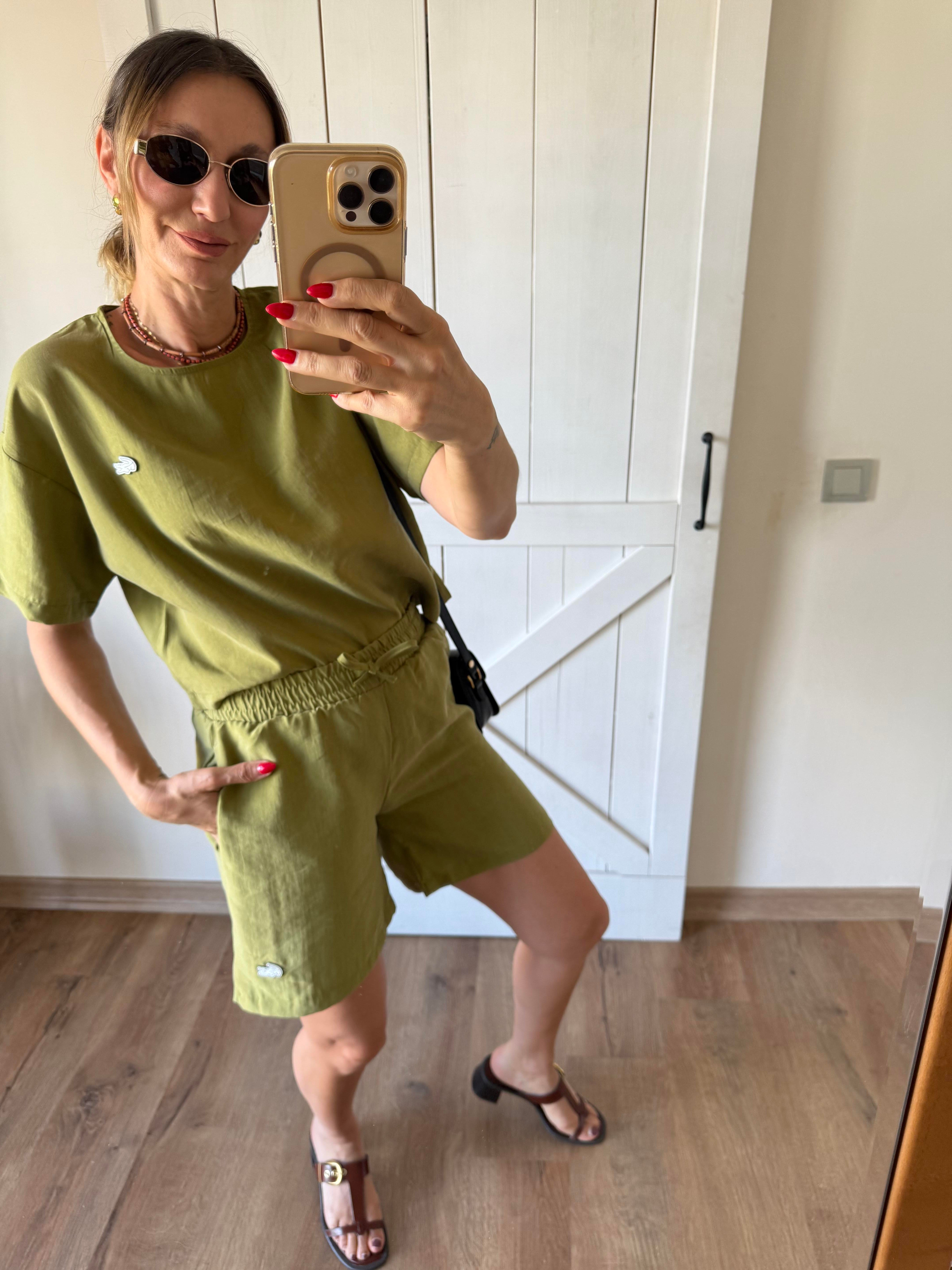 Fıstık Şort Bluz Takım