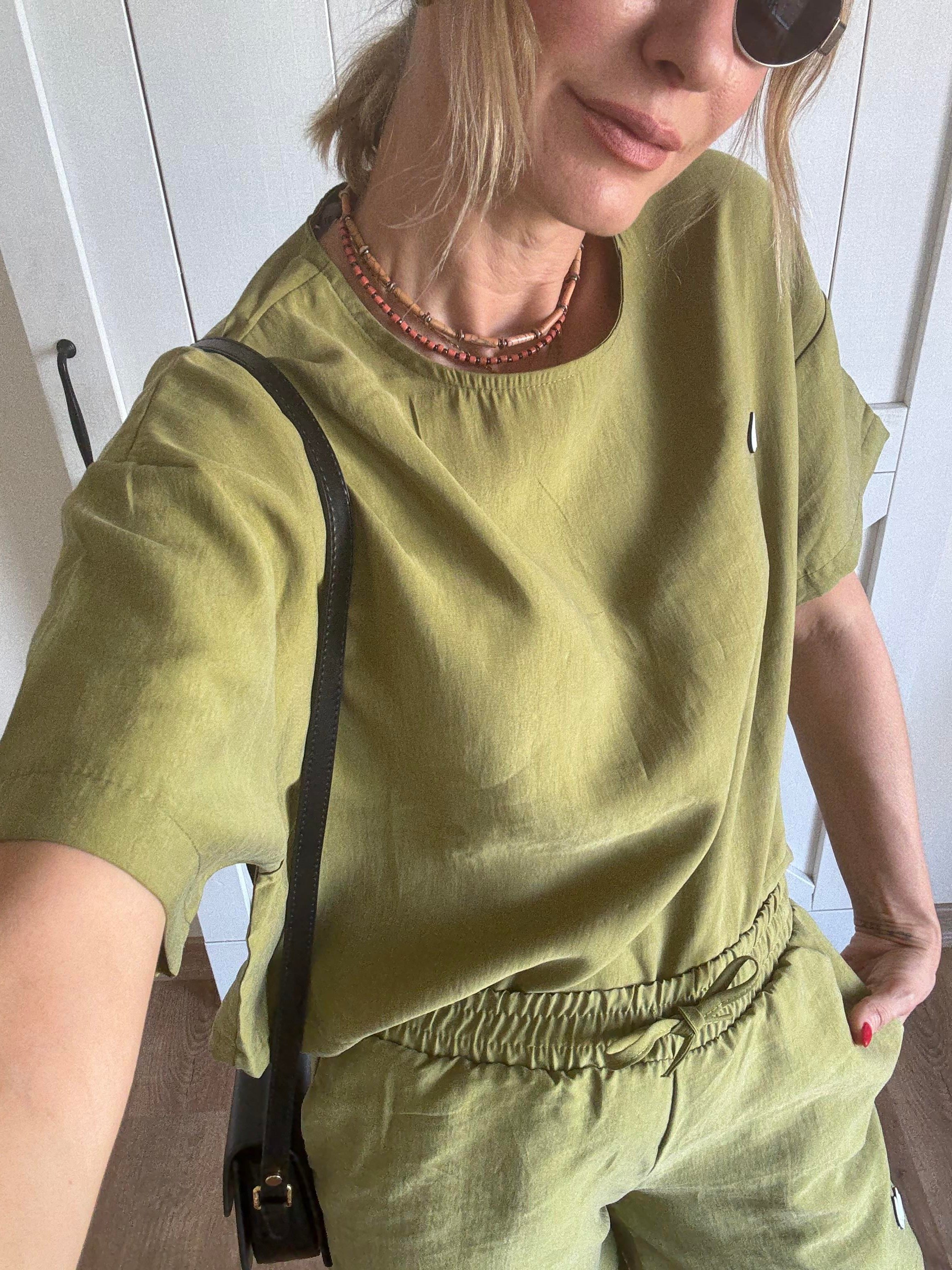 Fıstık Şort Bluz Takım