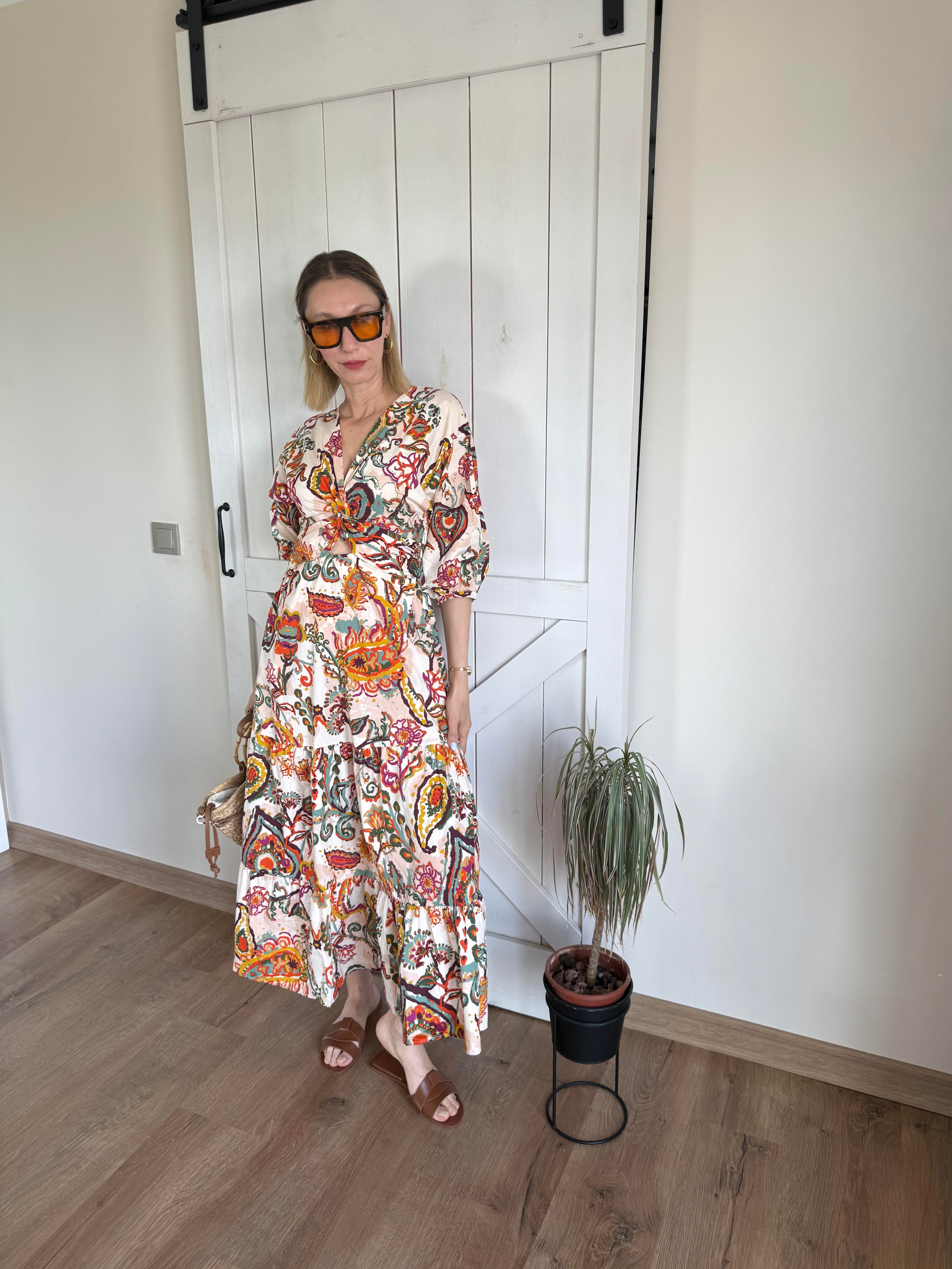 Flory Desenli Max Elbise