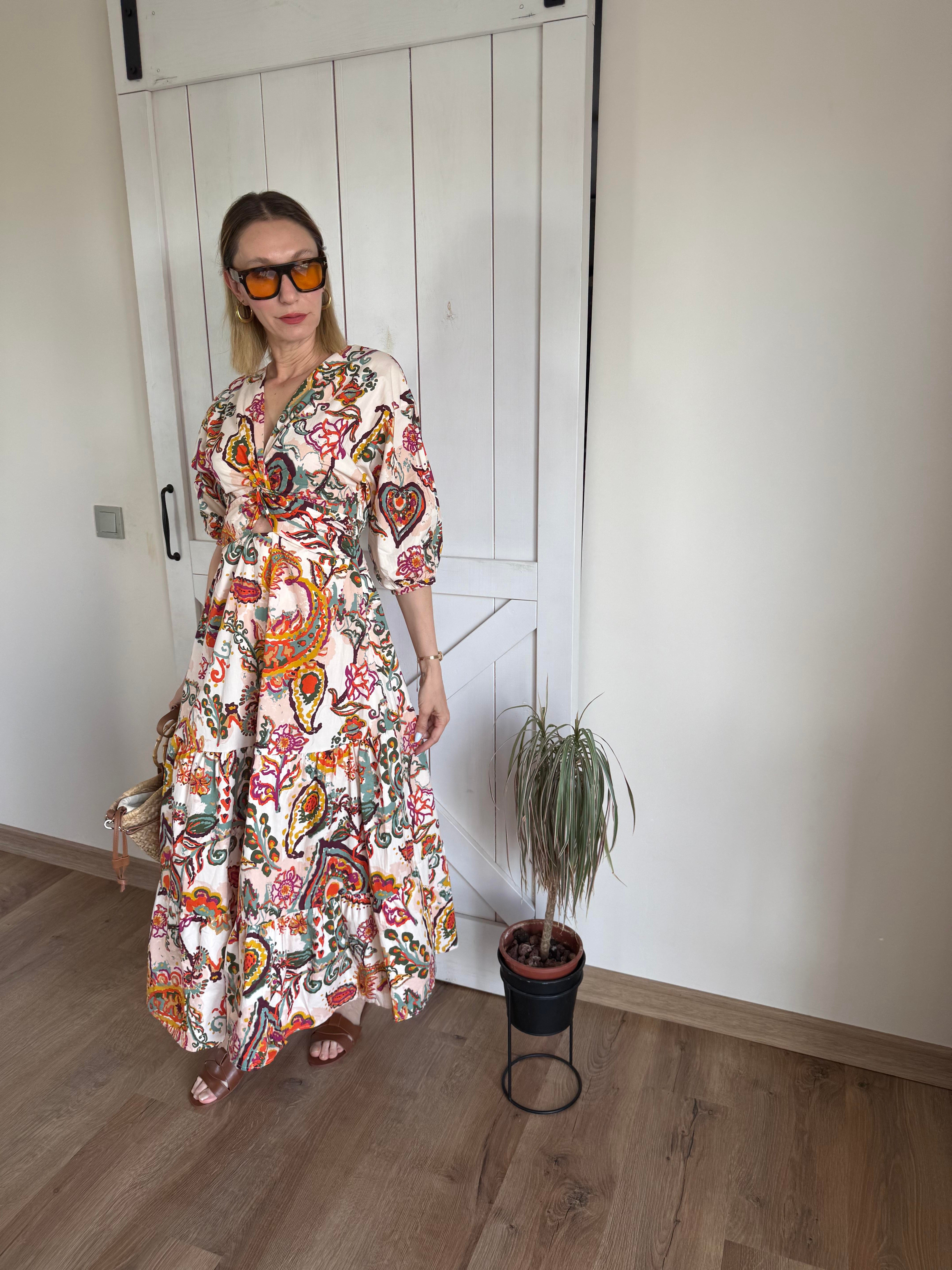 Flory Desenli Max Elbise