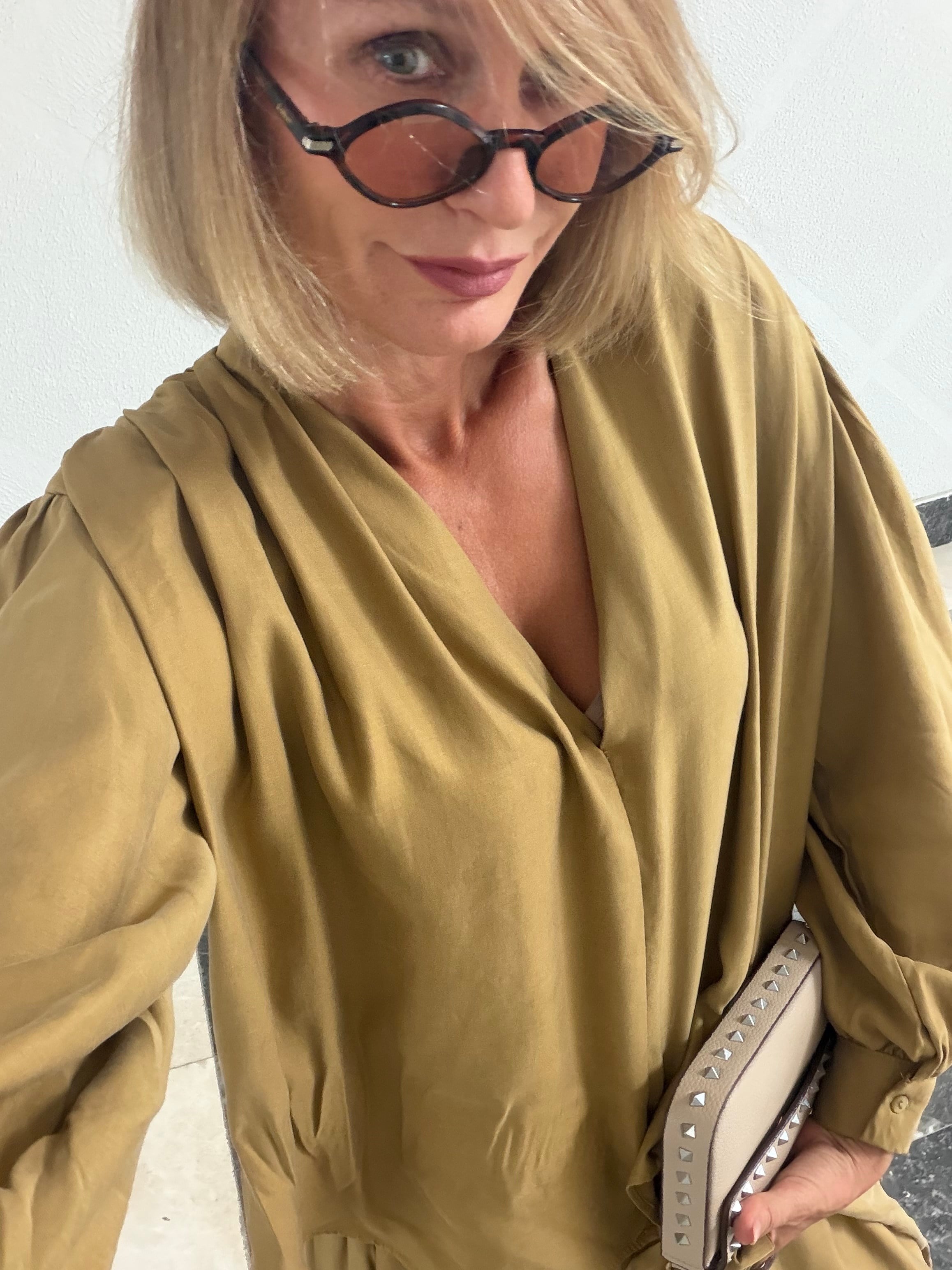 Fularlı Marilyn Hardal Bluz