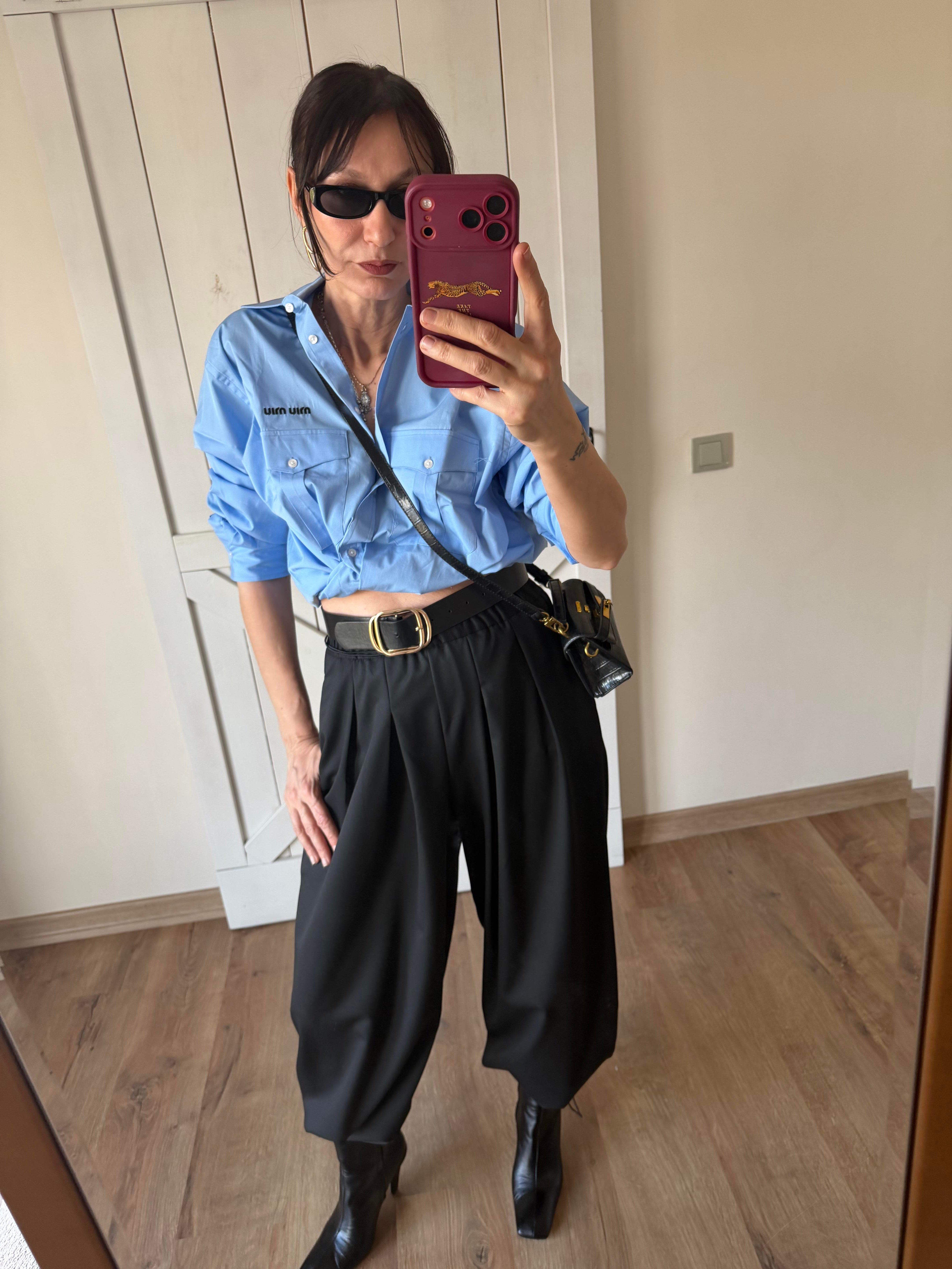 Fularlı Premium Oversize Gömlek