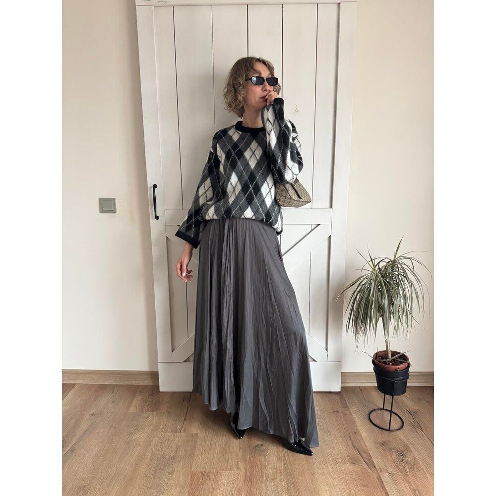 FÜME RENK KİLOŞ UZUN ETEK