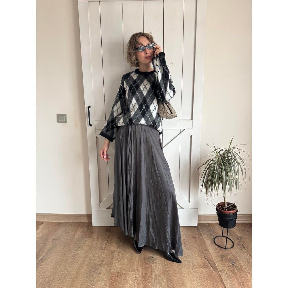 FÜME RENK KİLOŞ UZUN ETEK