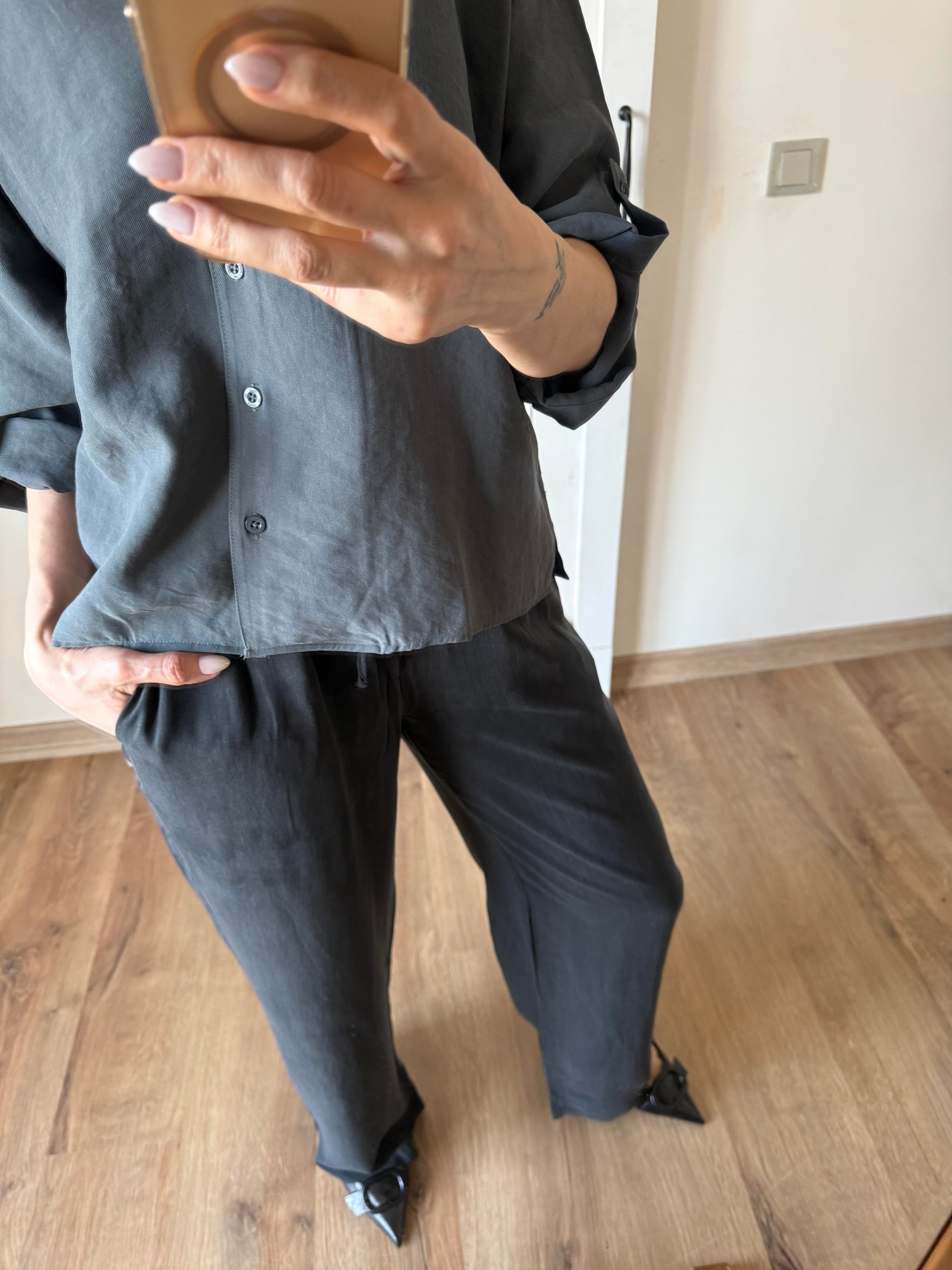 Füme Tensel Pantolon