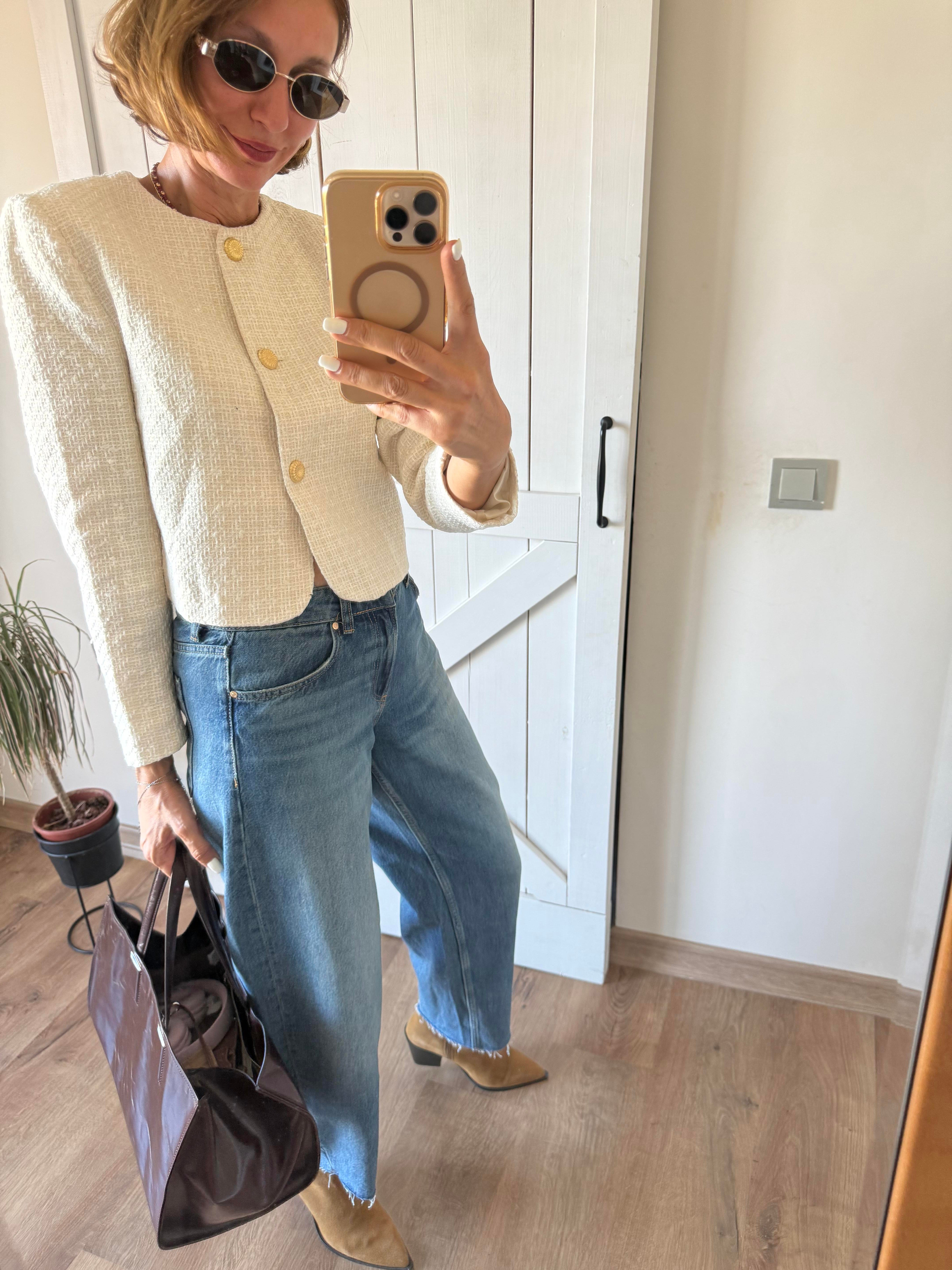 Gold Zr Düğmeli Astarlı Tüvit Ceket