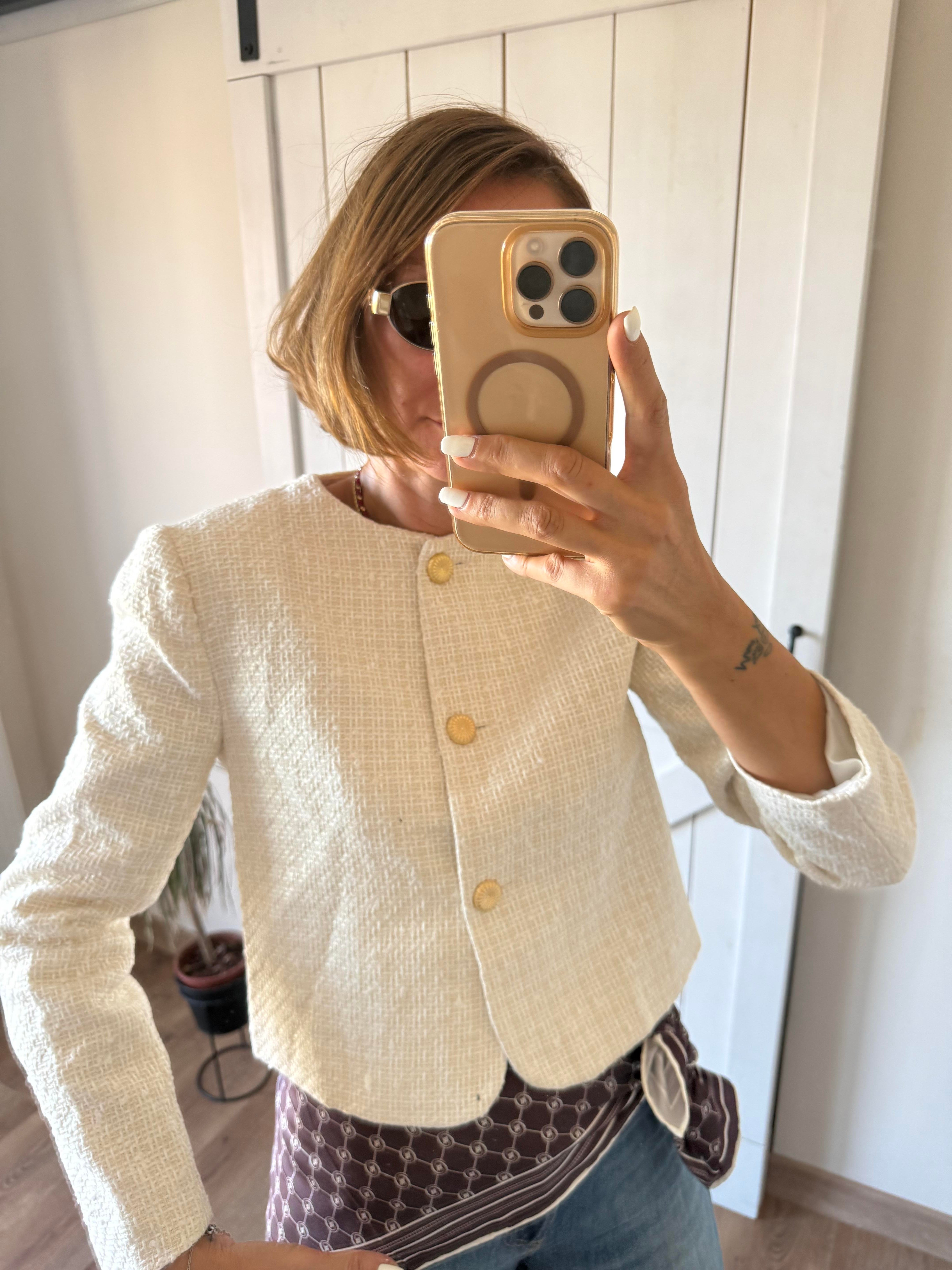 Gold Zr Düğmeli Astarlı Tüvit Ceket